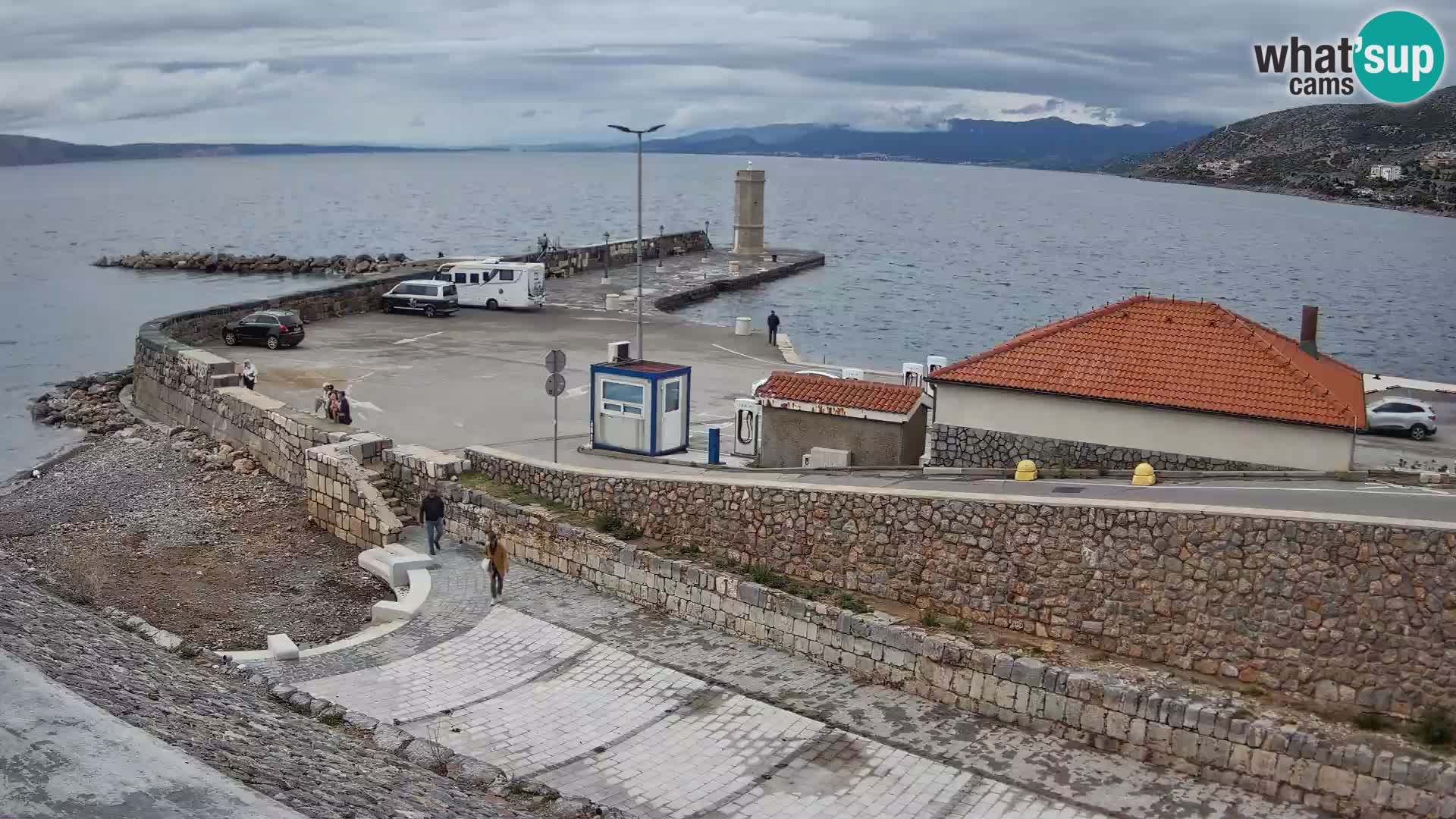 Webcam port de Senj – Vue sur la jetée et le phare