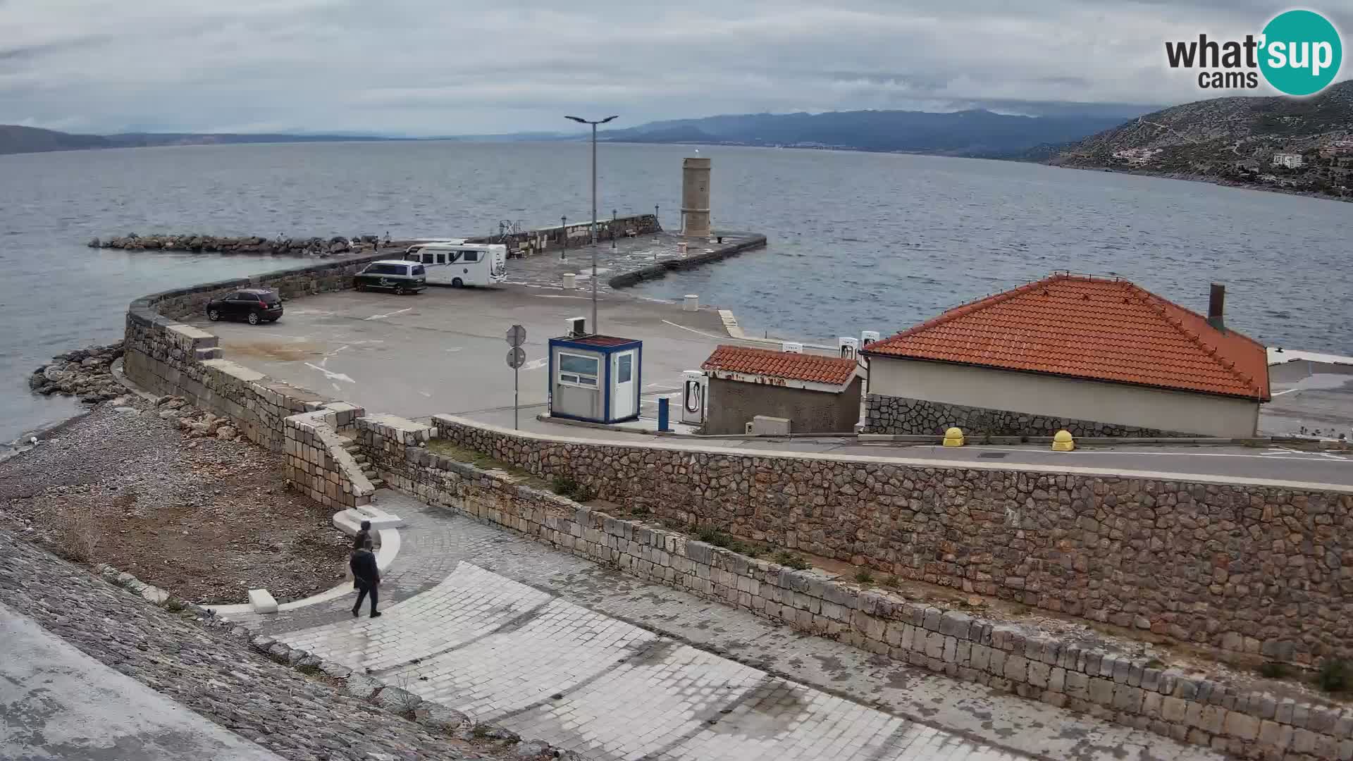 Senj Hafen Webcam – Wellenbrecher & Leuchtturm Liveblick