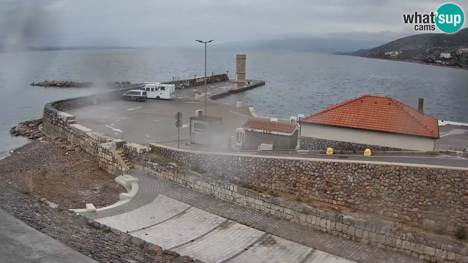Senj Harbour Webcam – Breakwater & Lighthouse Live View
