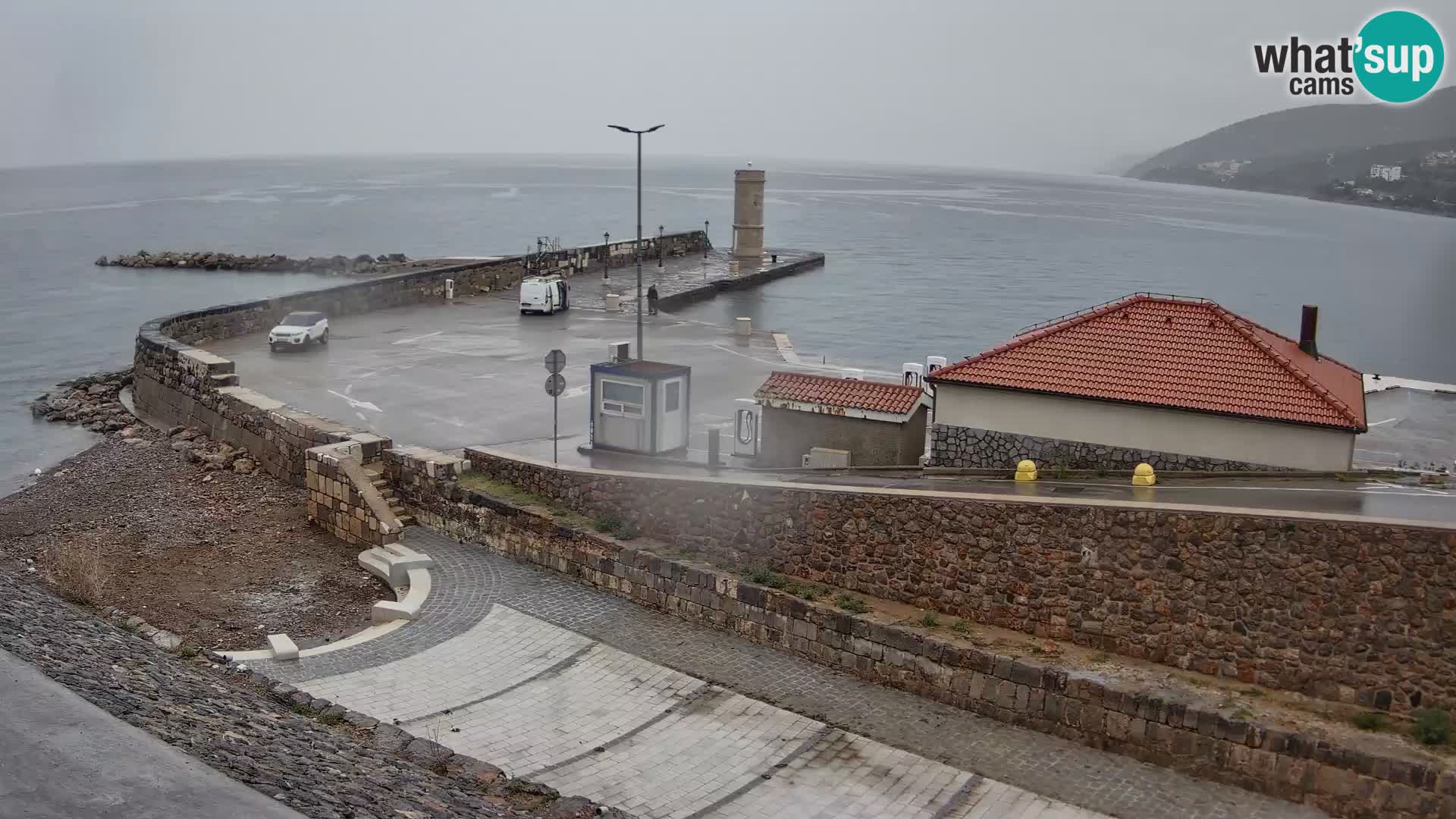 Webcam puerto de Senj – Rompeolas y faro en directo