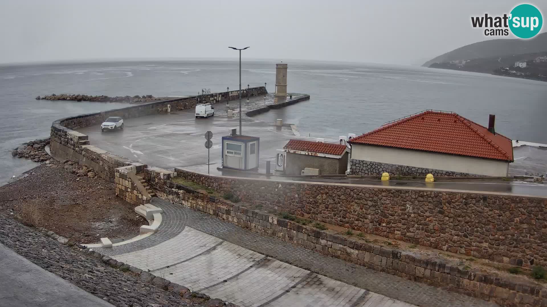Senj Hafen Webcam – Wellenbrecher & Leuchtturm Liveblick