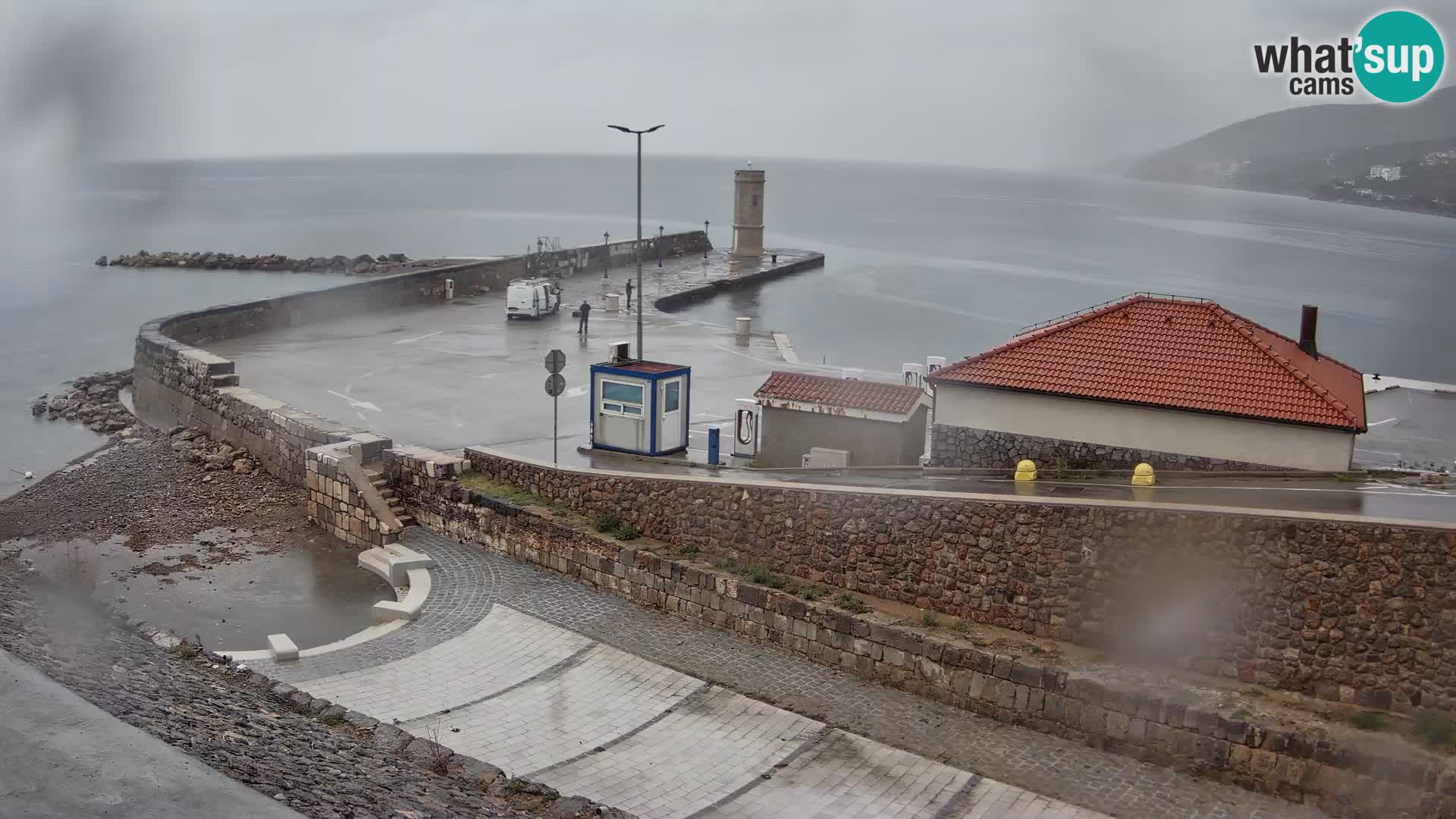 Senj Hafen Webcam – Wellenbrecher & Leuchtturm Liveblick