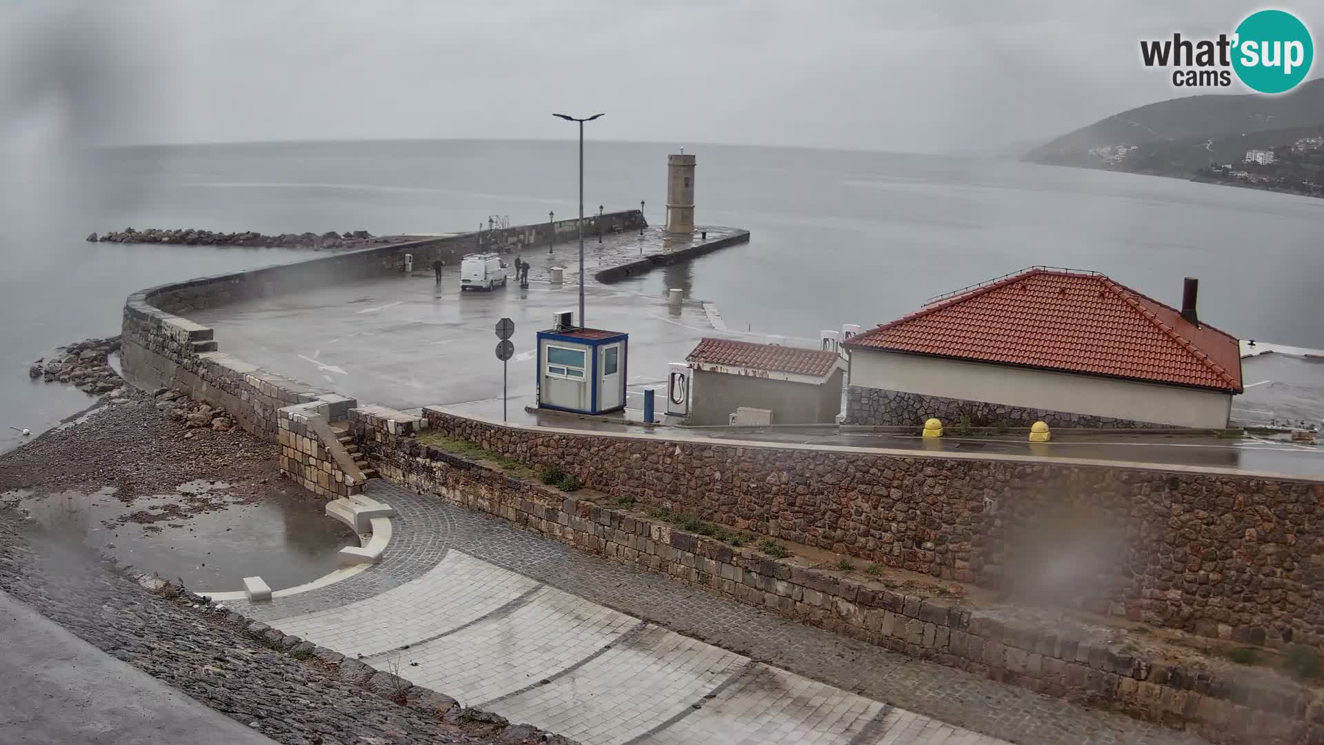 Senj Hafen Webcam – Wellenbrecher & Leuchtturm Liveblick