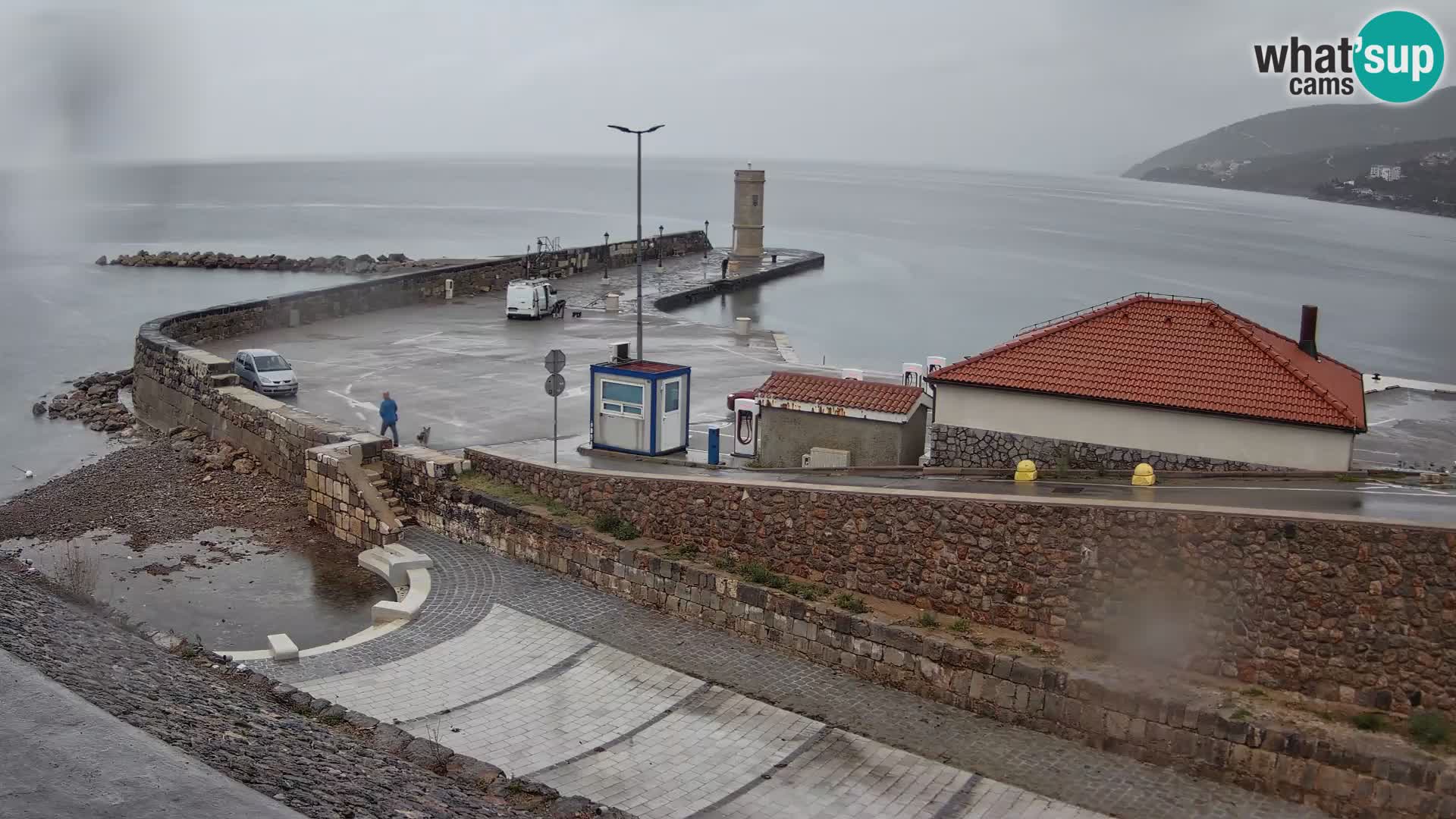 Senj Hafen Webcam – Wellenbrecher & Leuchtturm Liveblick