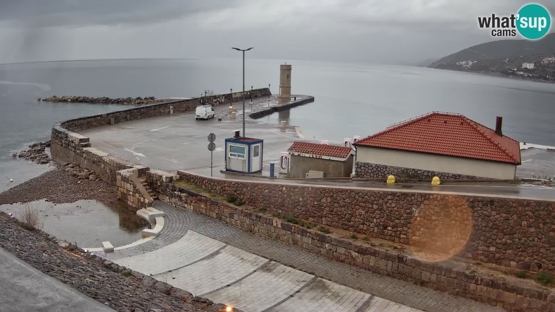 Senj Hafen Webcam – Wellenbrecher & Leuchtturm Liveblick