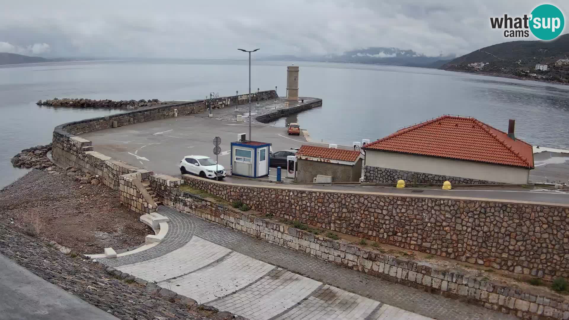 Webcam port de Senj – Vue sur la jetée et le phare
