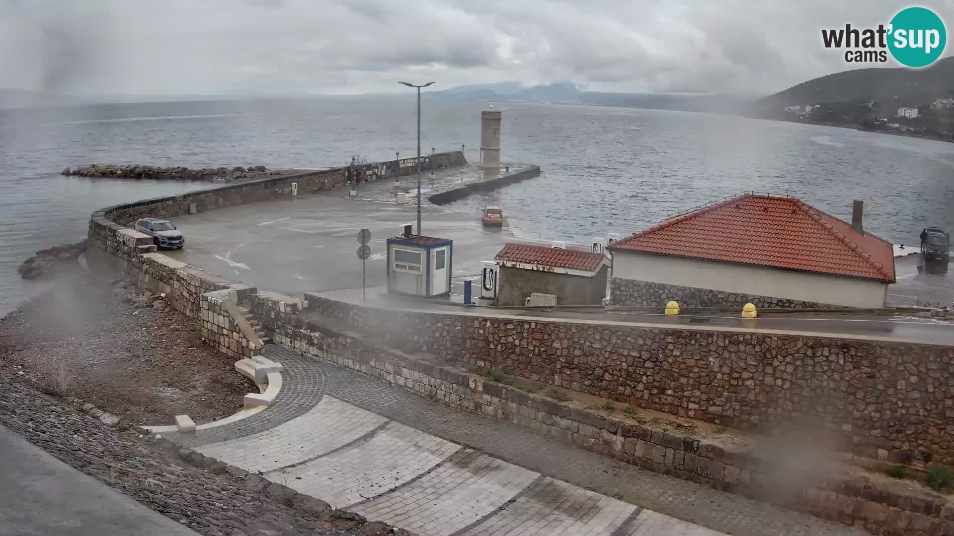 Senj Hafen Webcam – Wellenbrecher & Leuchtturm Liveblick