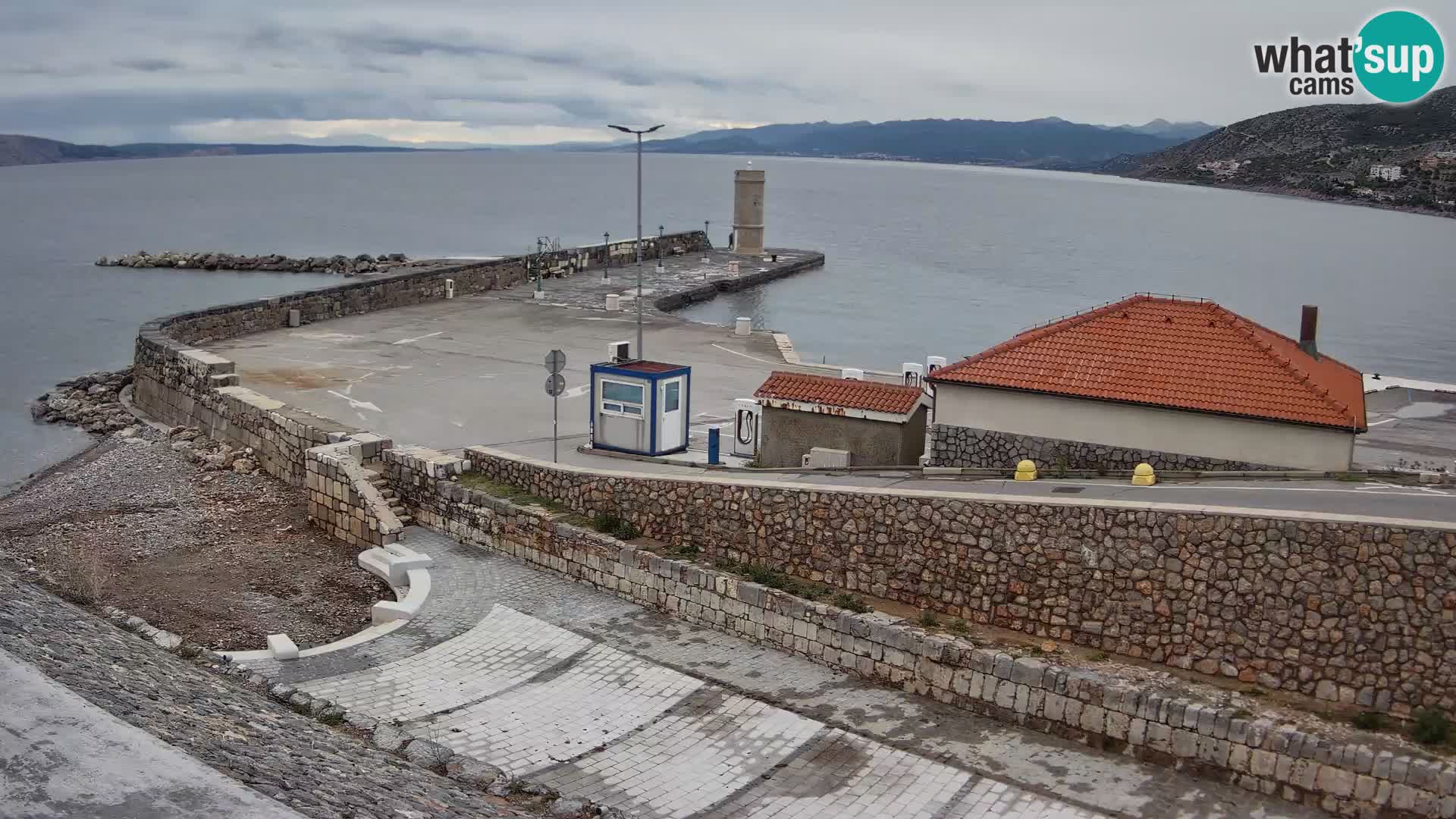 Senj Harbour Webcam – Breakwater & Lighthouse Live View