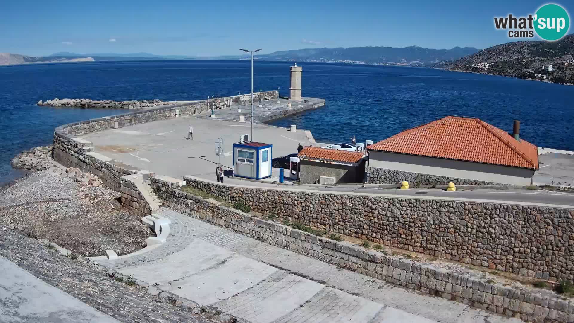Webcam puerto de Senj – Rompeolas y faro en directo