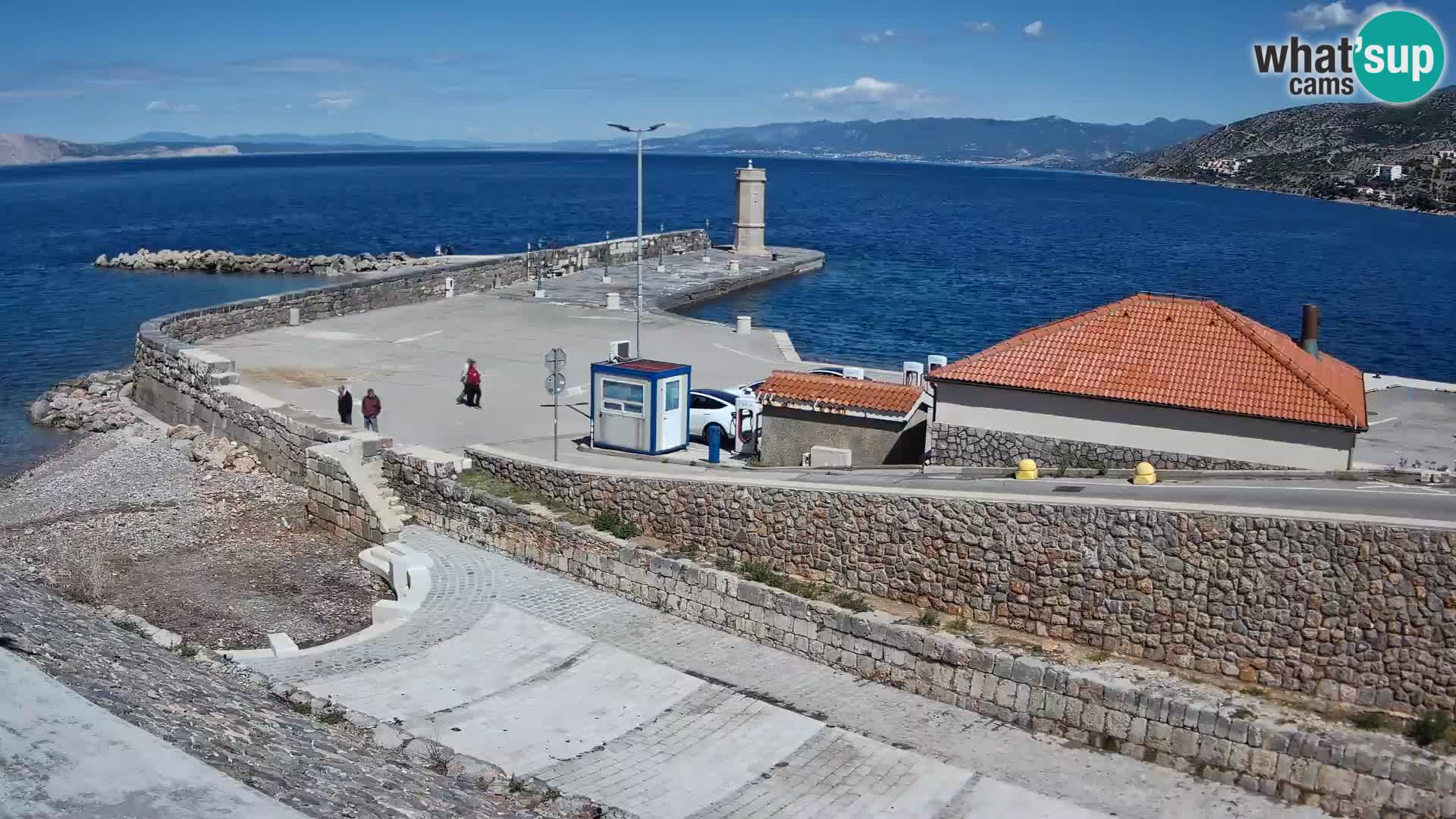 Webcam port de Senj – Vue sur la jetée et le phare
