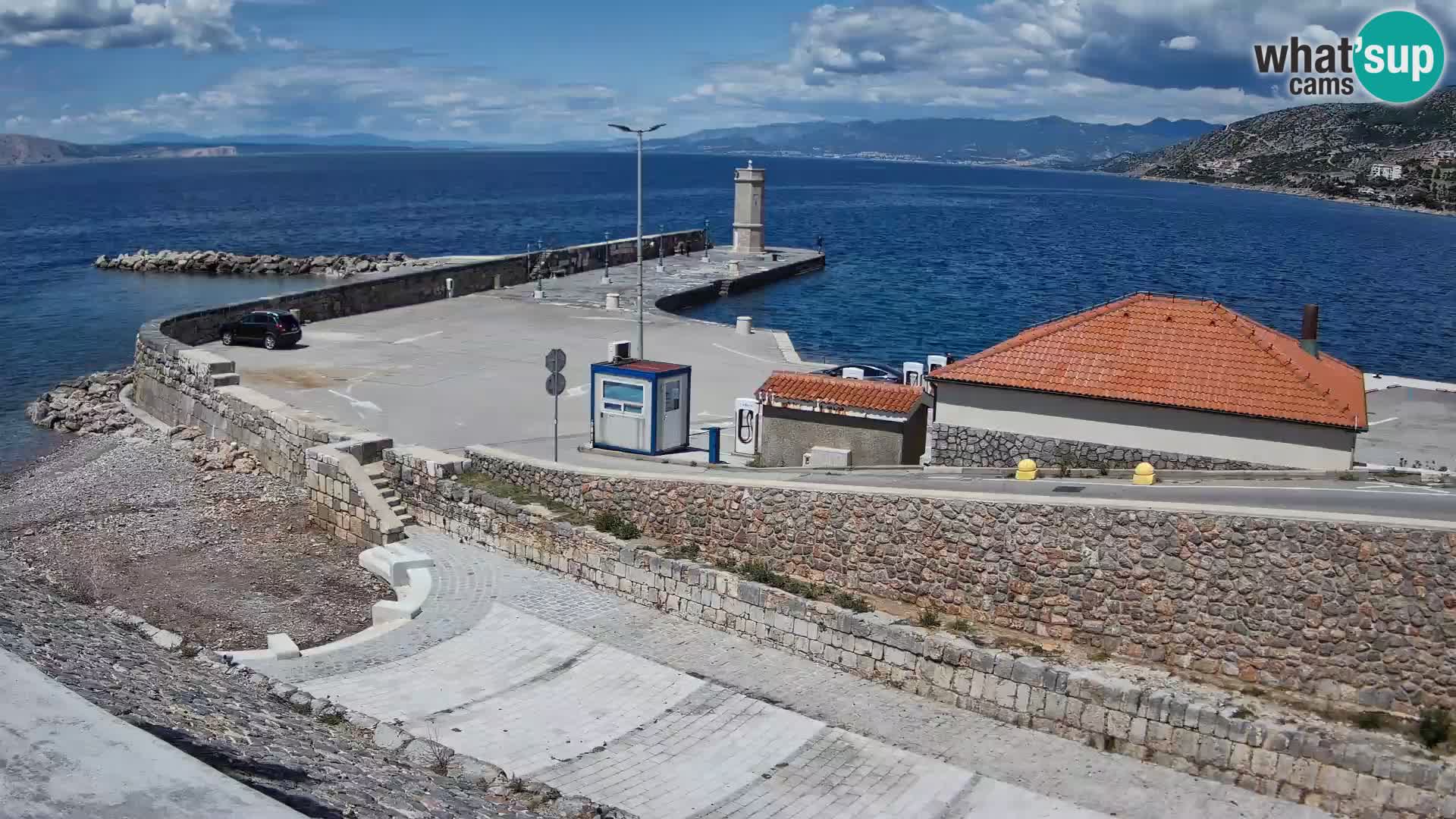 Senj Harbour Webcam – Breakwater & Lighthouse Live View