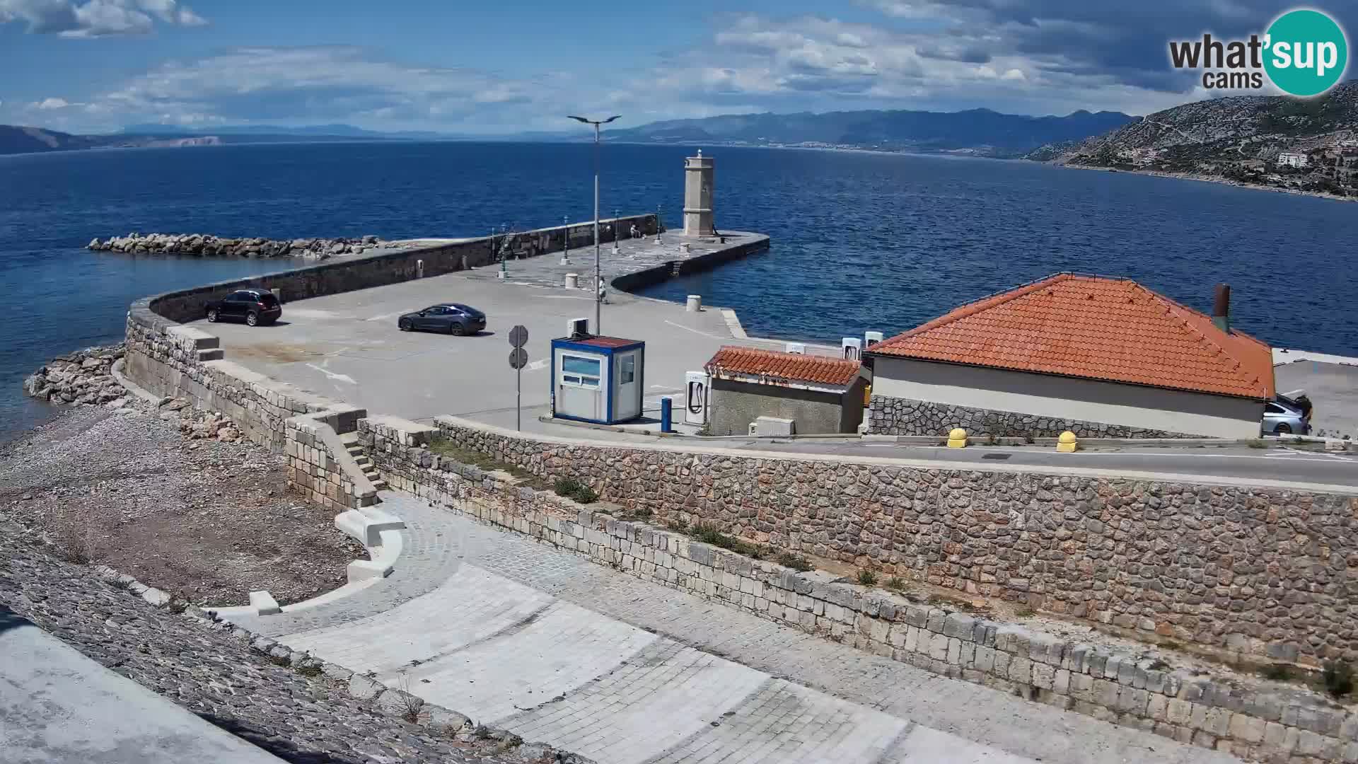 Web kamera Senj luka – Lukobran i svjetionik uživo