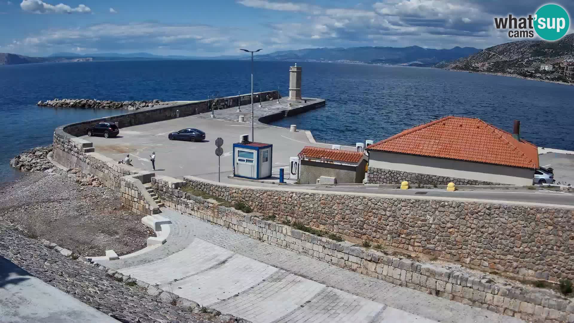 Senj Hafen Webcam – Wellenbrecher & Leuchtturm Liveblick