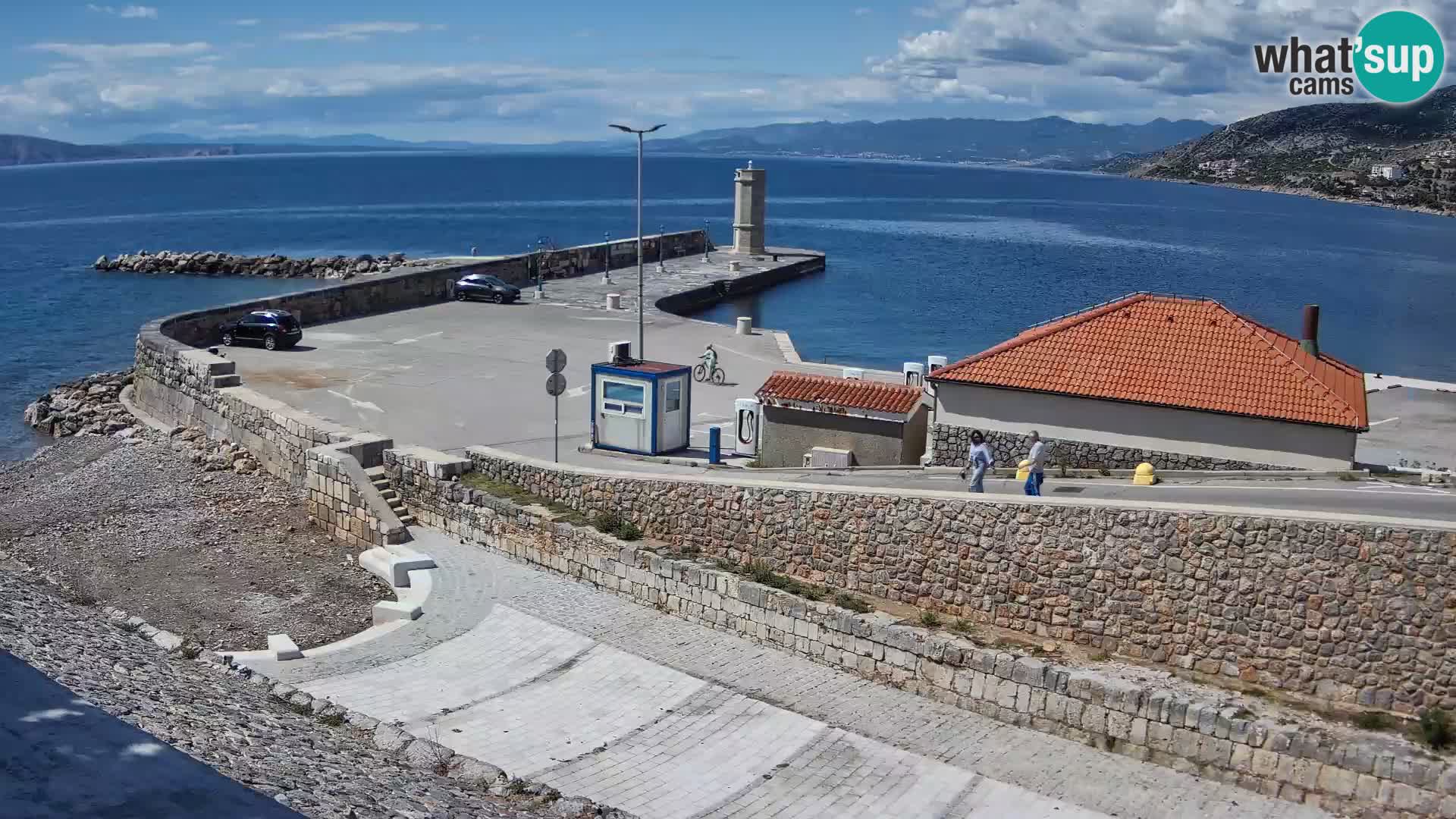 Senj Hafen Webcam – Wellenbrecher & Leuchtturm Liveblick