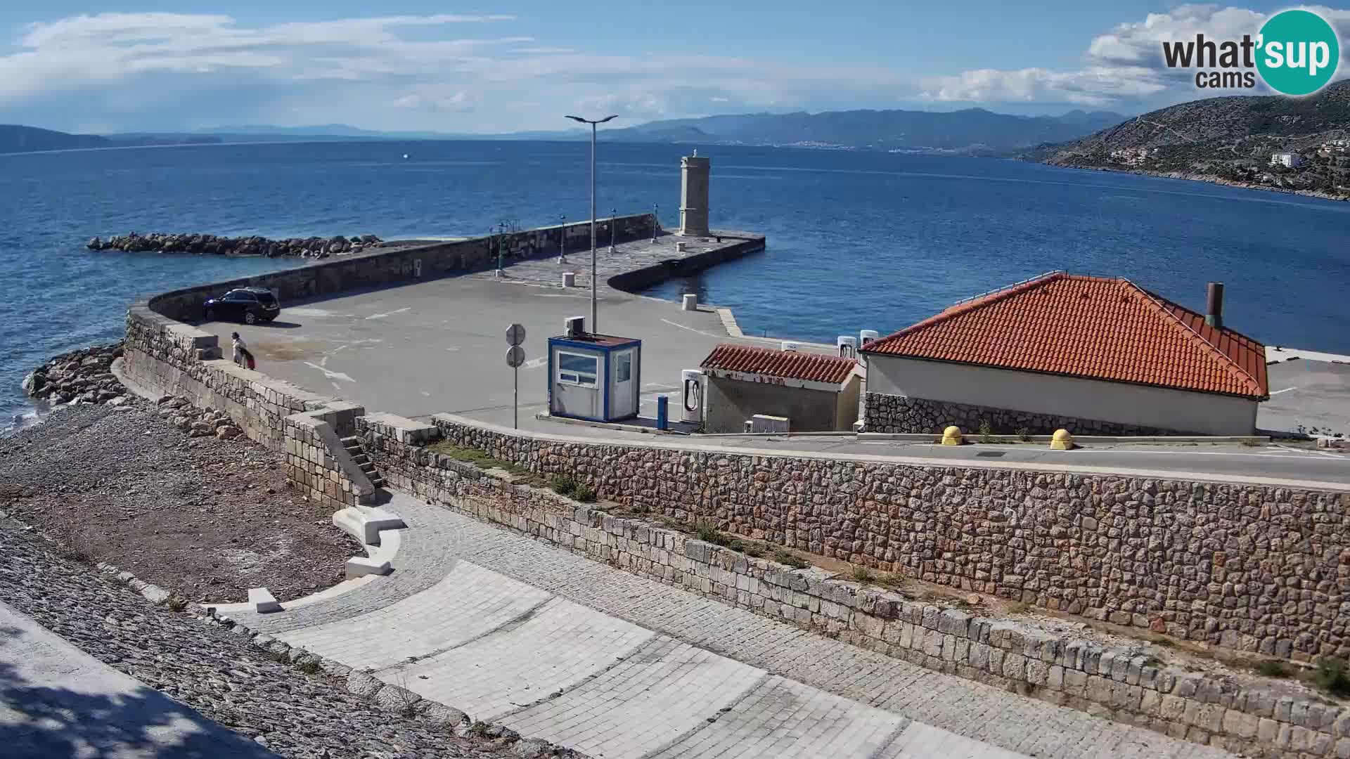 Webcam puerto de Senj – Rompeolas y faro en directo