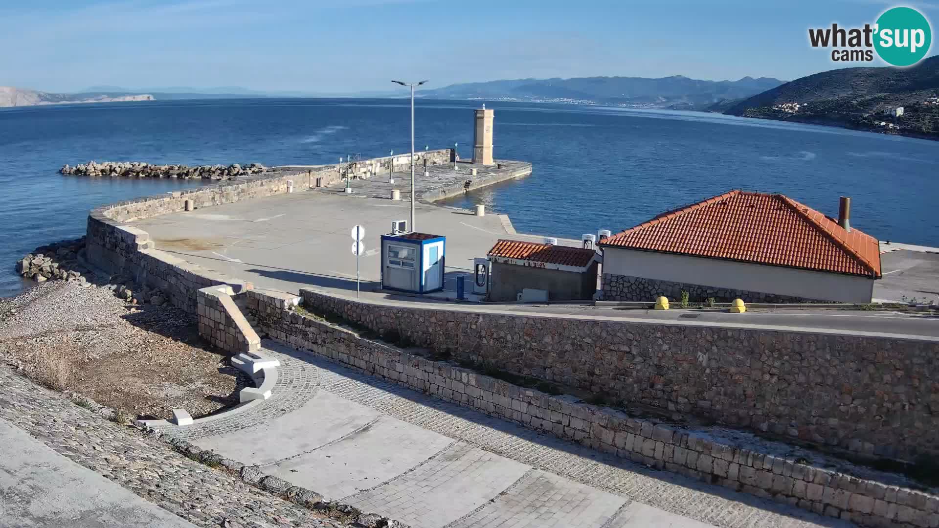 Webcam puerto de Senj – Rompeolas y faro en directo