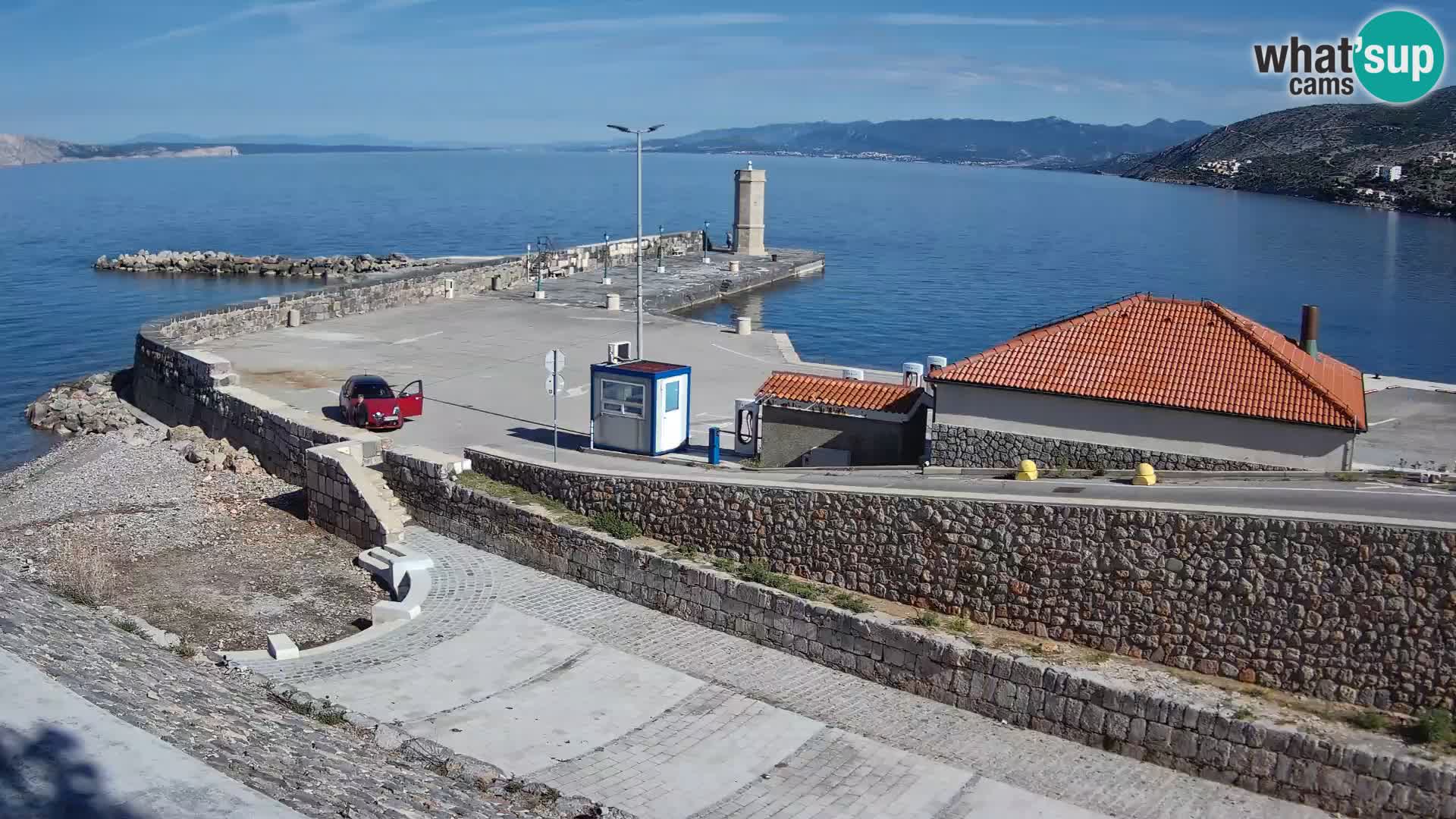 Senj Hafen Webcam – Wellenbrecher & Leuchtturm Liveblick