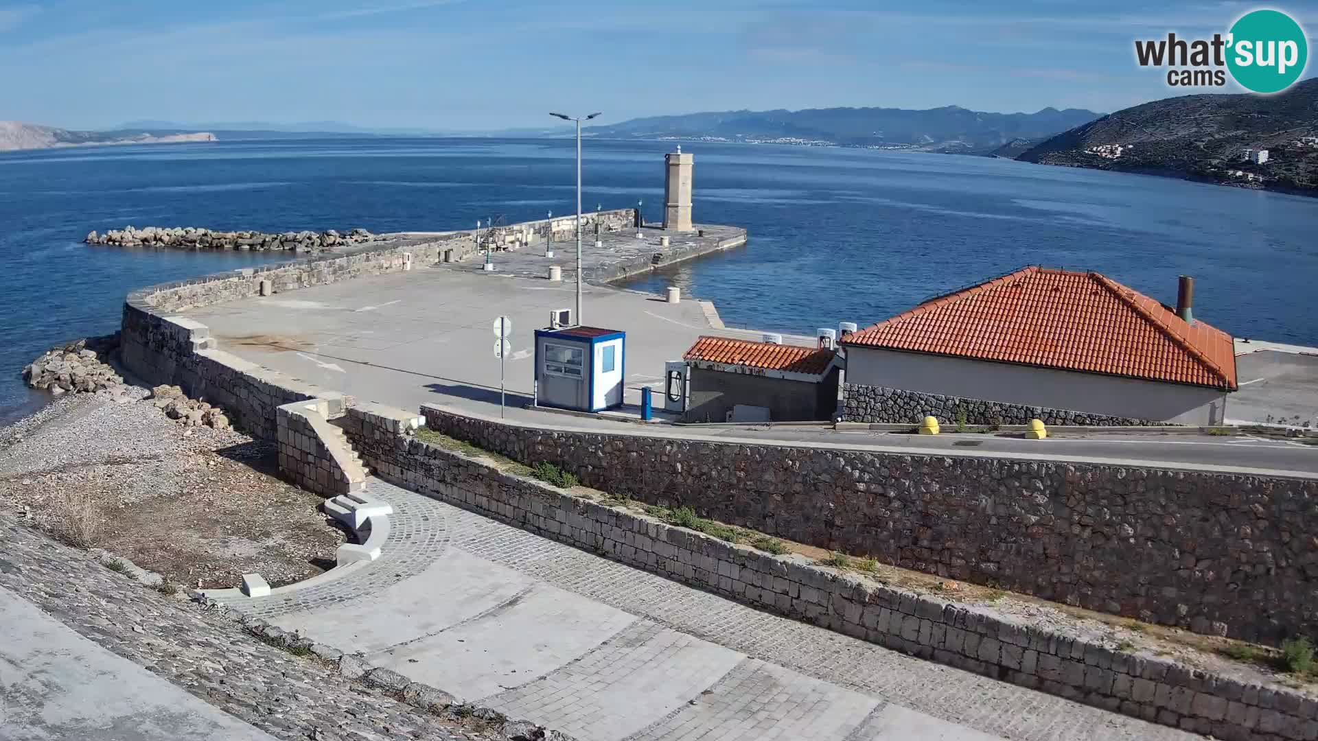 Webcam puerto de Senj – Rompeolas y faro en directo