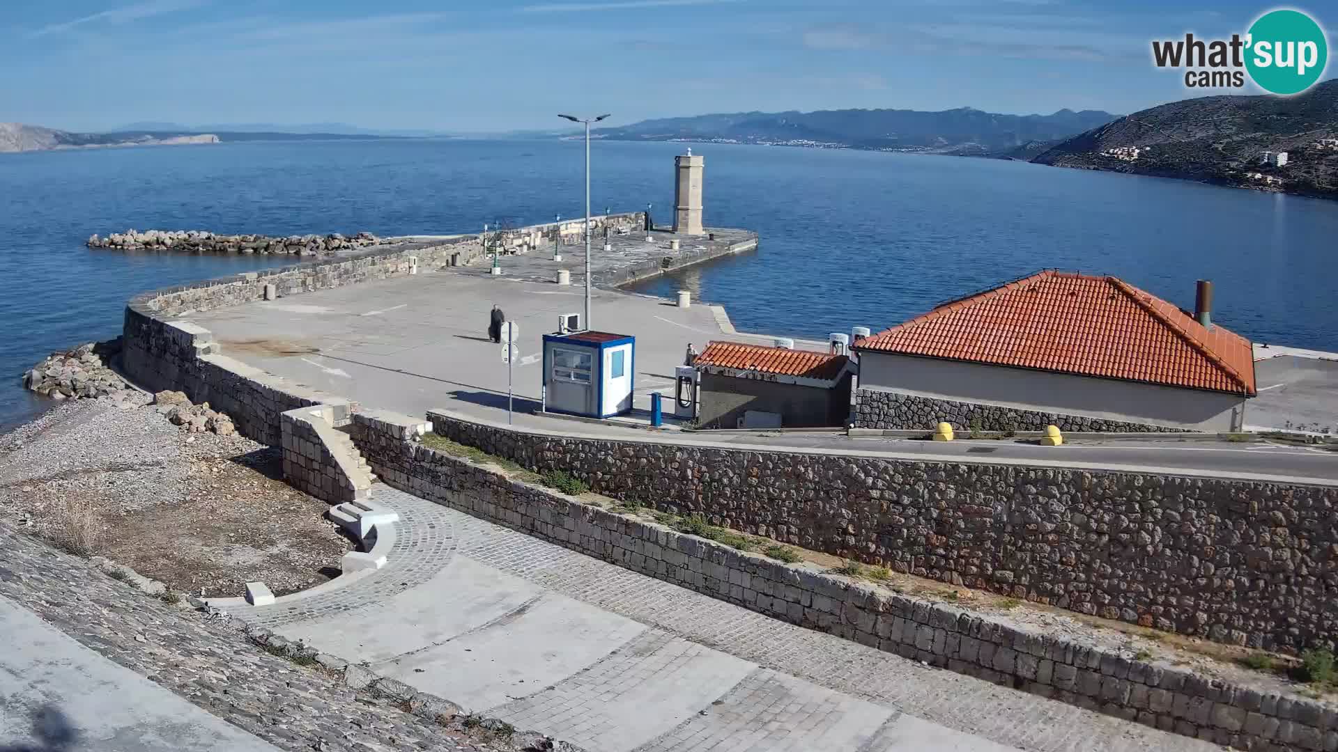 Senj Hafen Webcam – Wellenbrecher & Leuchtturm Liveblick