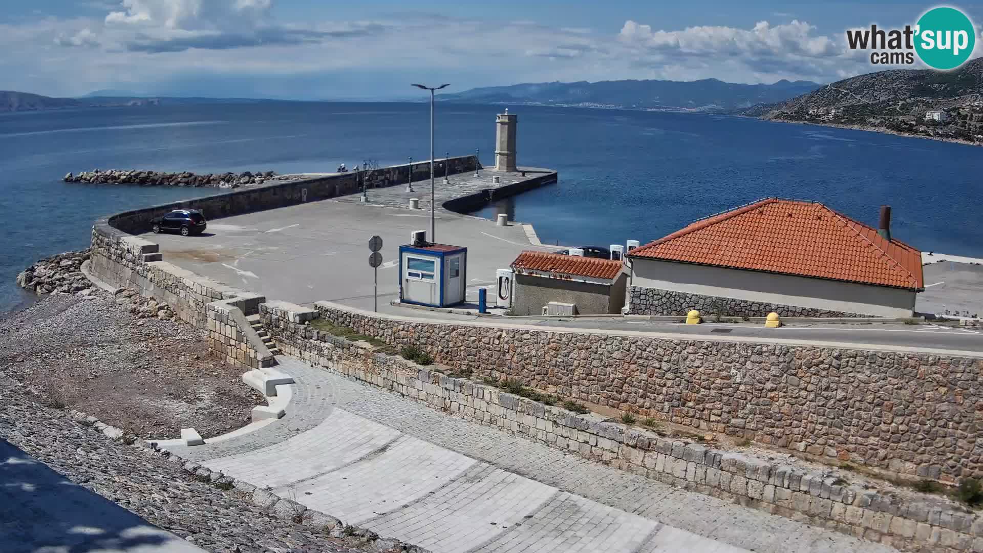 Senj Harbour Webcam – Breakwater & Lighthouse Live View