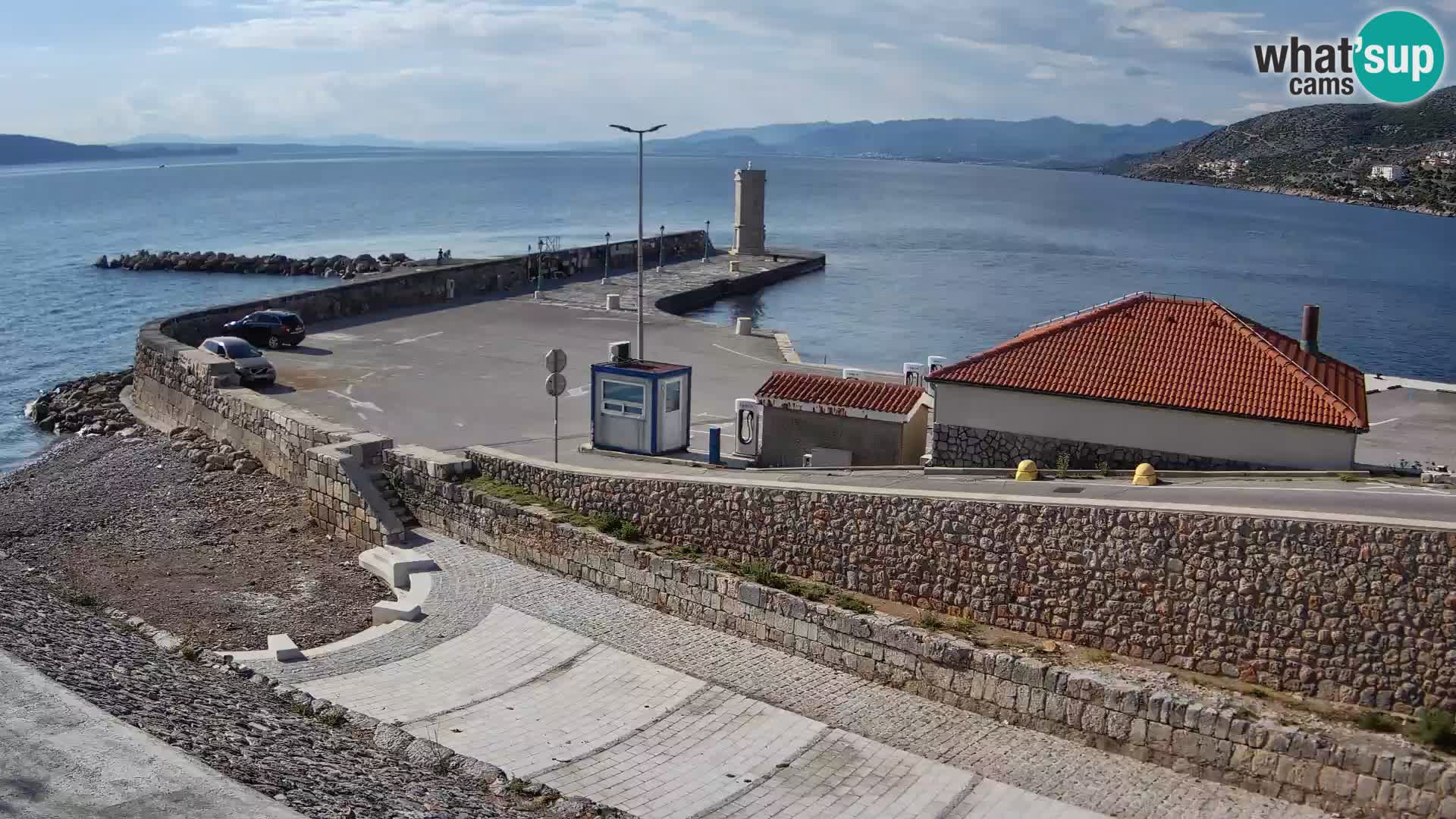 Senj Hafen Webcam – Wellenbrecher & Leuchtturm Liveblick