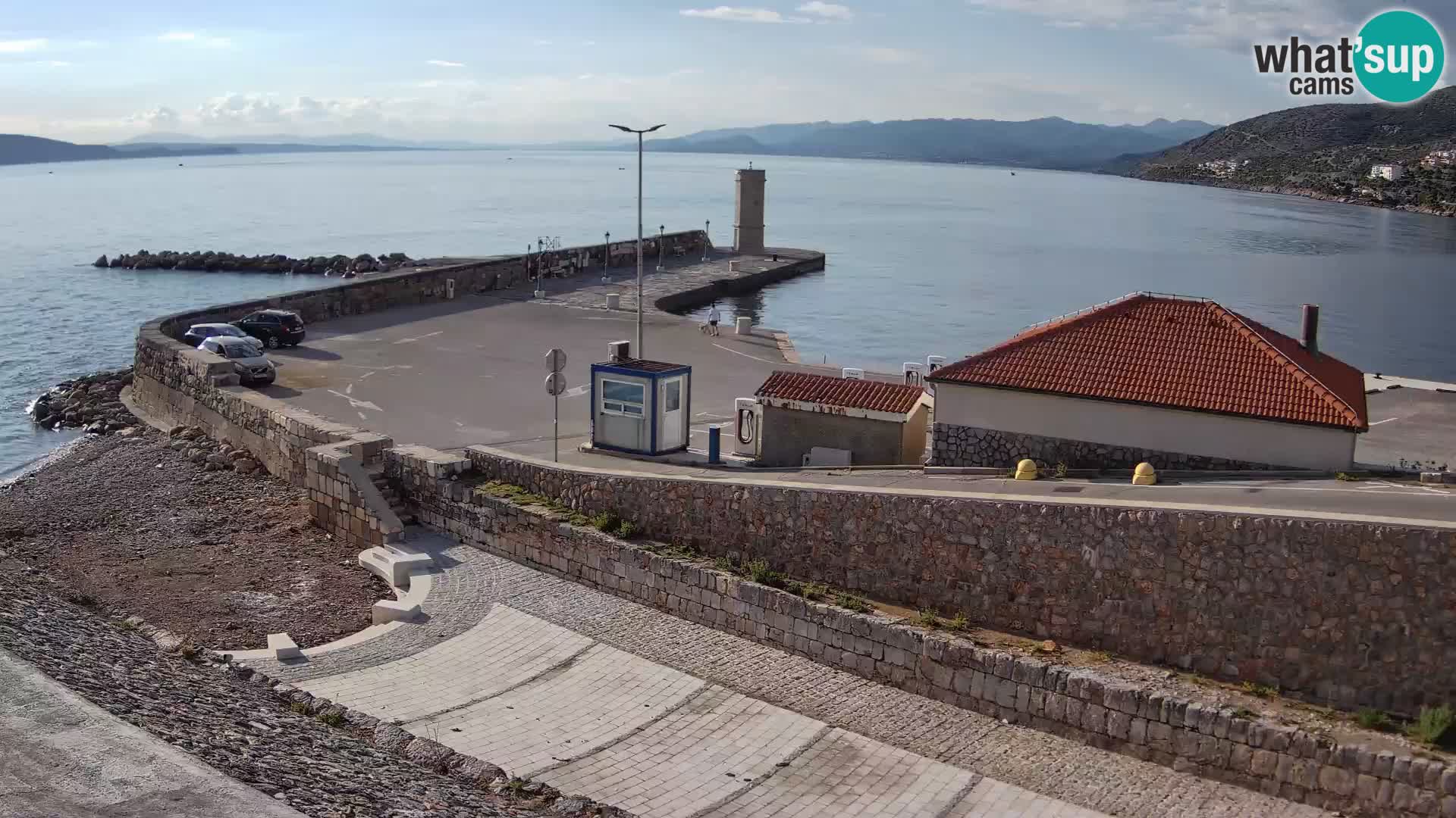 Webcam puerto de Senj – Rompeolas y faro en directo
