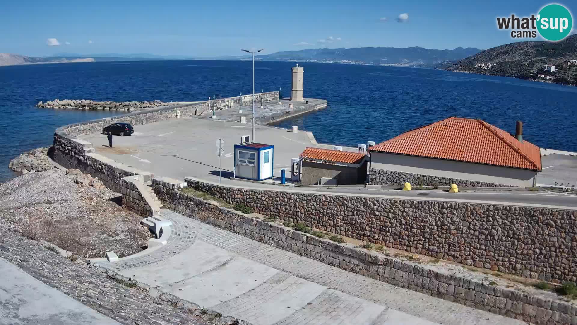 Senj Hafen Webcam – Wellenbrecher & Leuchtturm Liveblick