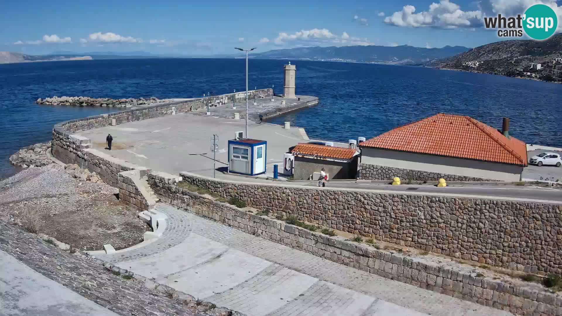 Senj Hafen Webcam – Wellenbrecher & Leuchtturm Liveblick