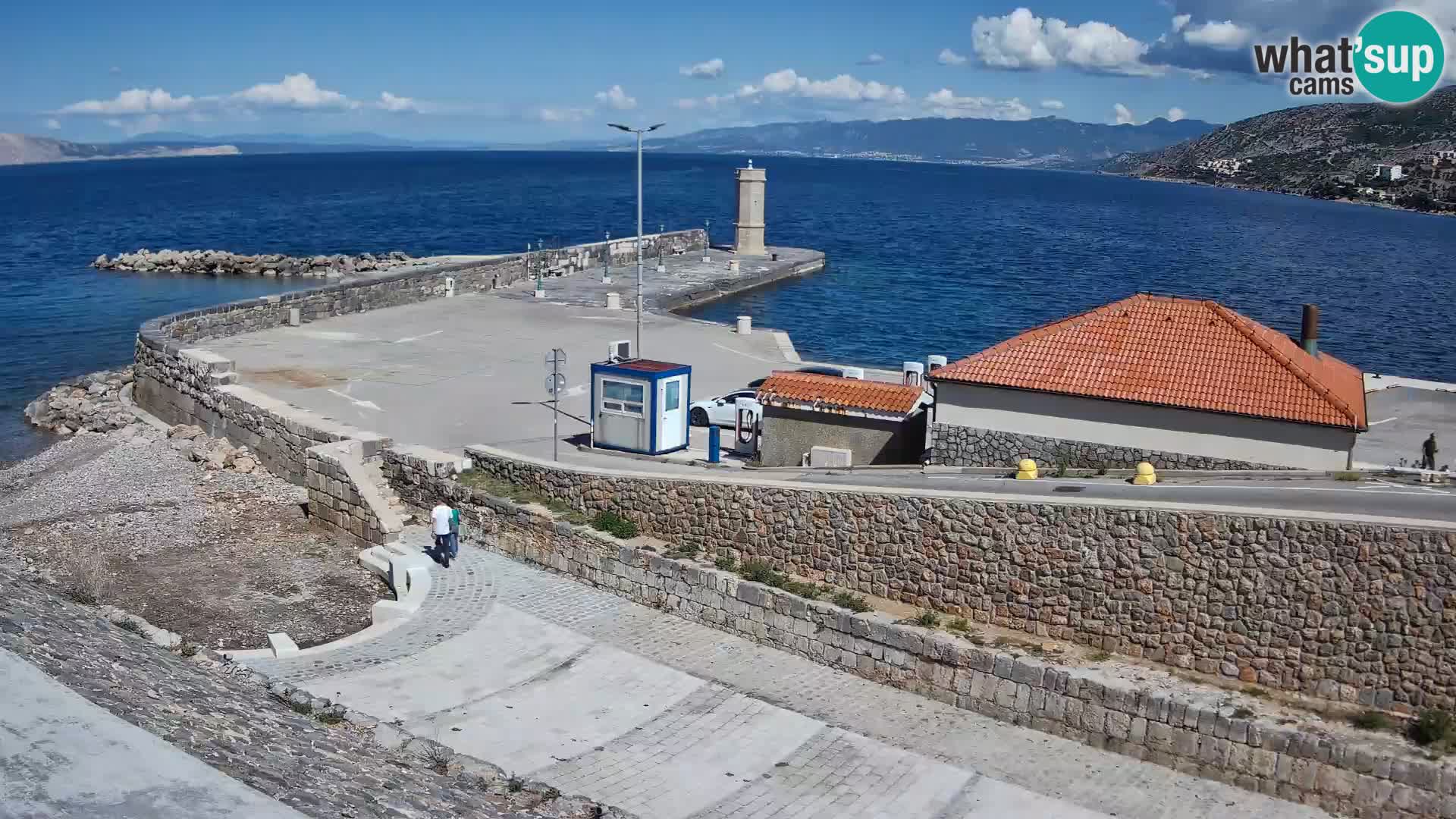 Webcam port de Senj – Vue sur la jetée et le phare