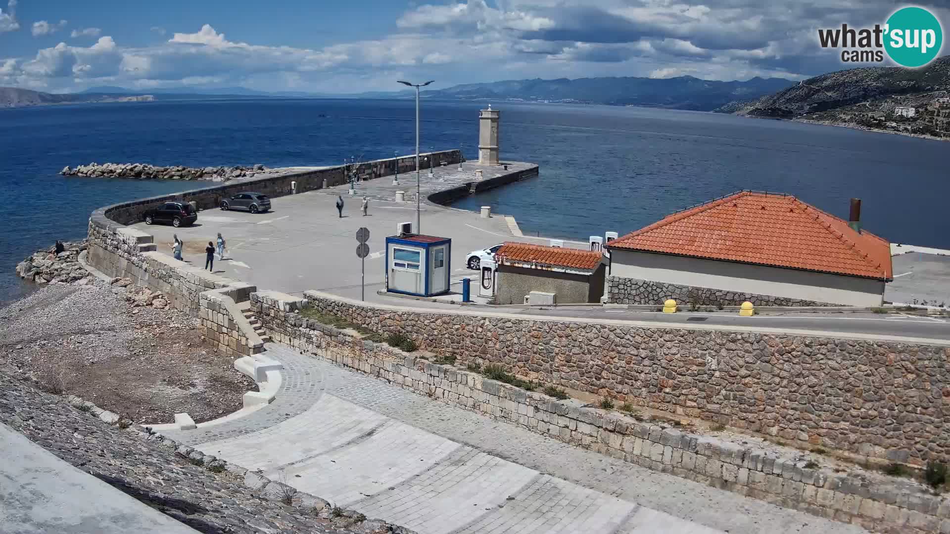 Senj Hafen Webcam – Wellenbrecher & Leuchtturm Liveblick