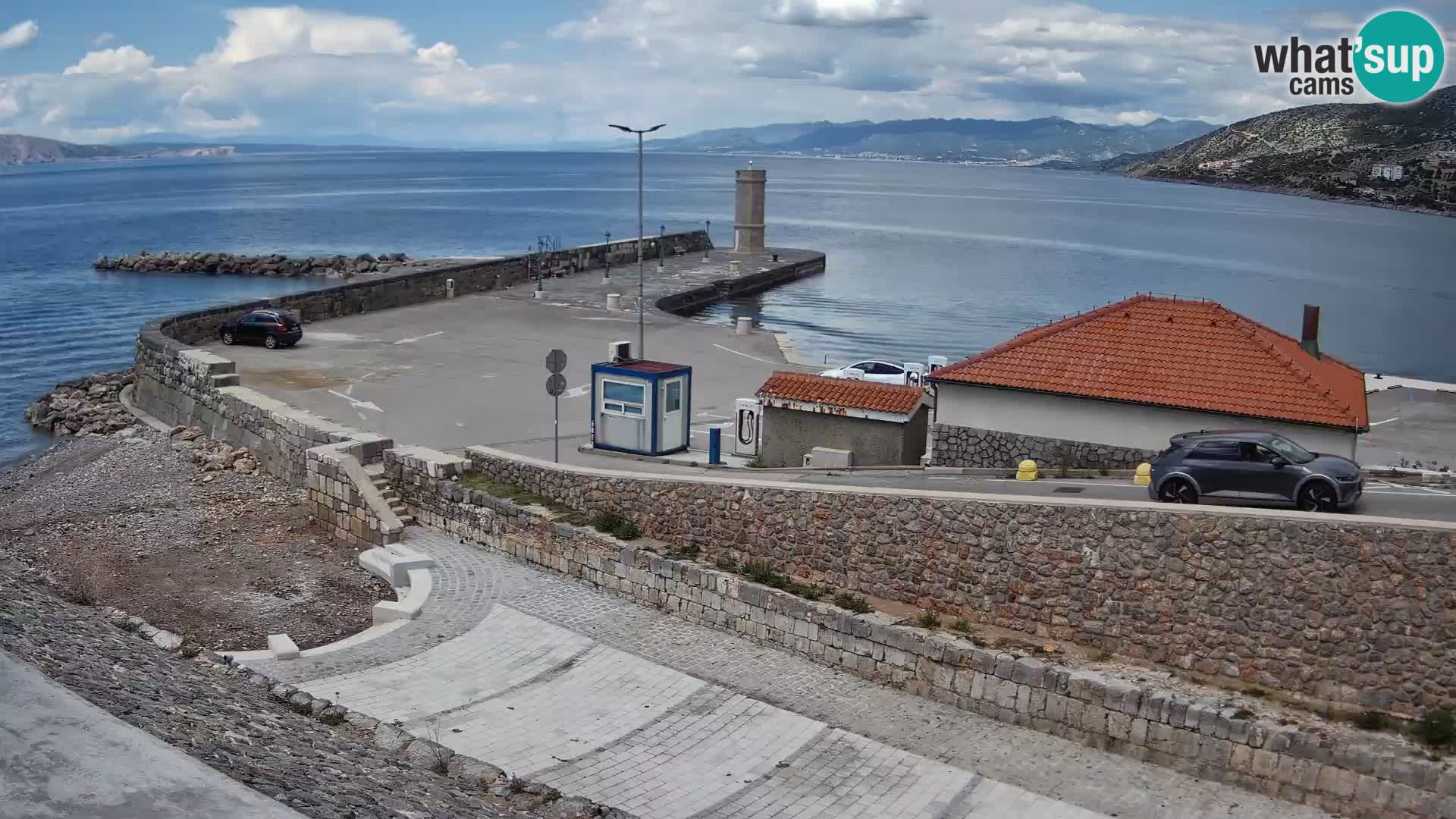 Senj Hafen Webcam – Wellenbrecher & Leuchtturm Liveblick