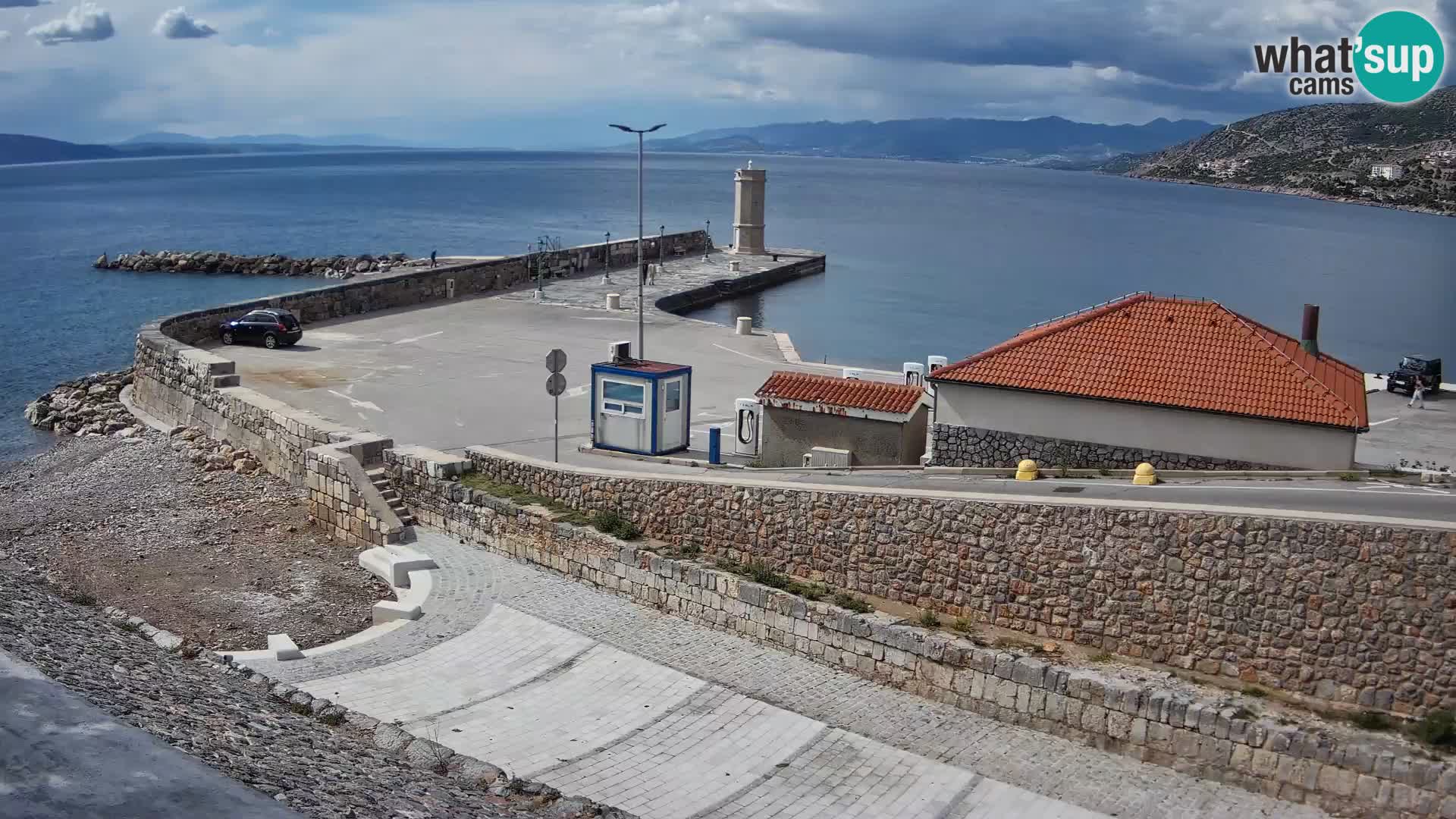 Web kamera Senj luka – Lukobran i svjetionik uživo