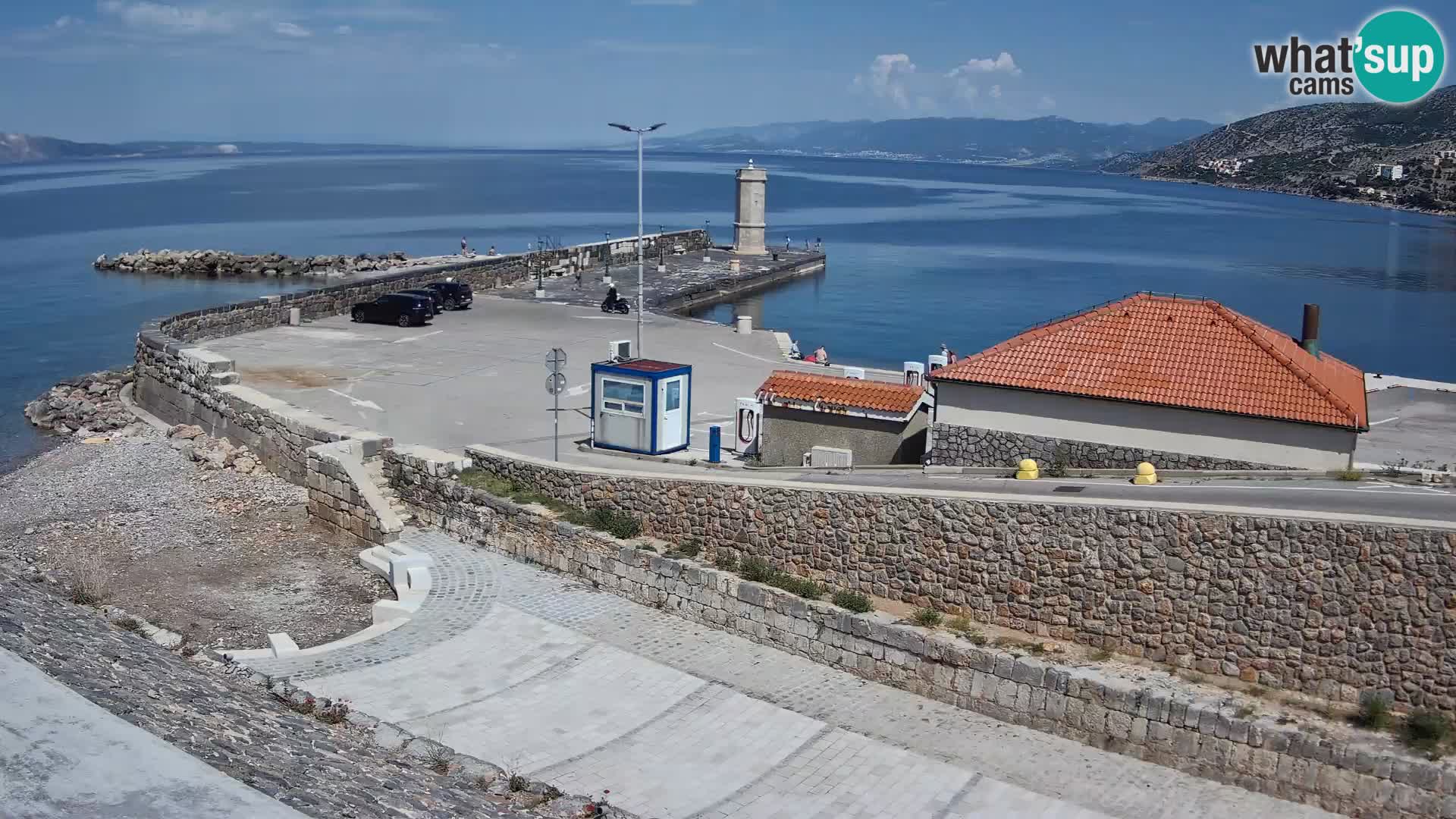 Senj Hafen Webcam – Wellenbrecher & Leuchtturm Liveblick