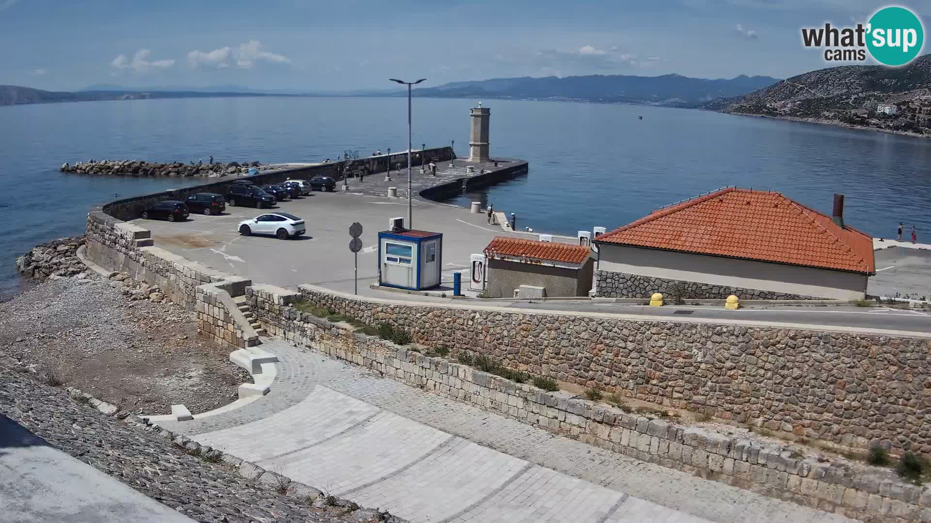 Senj Hafen Webcam – Wellenbrecher & Leuchtturm Liveblick