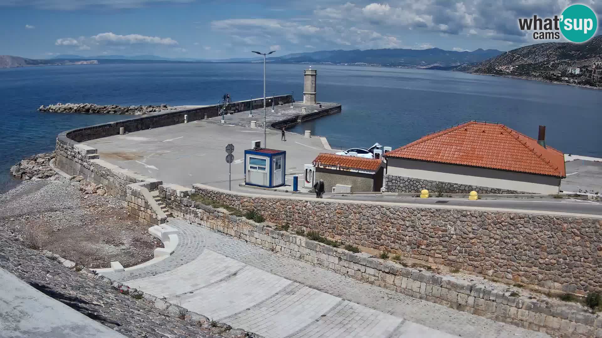 Webcam puerto de Senj – Rompeolas y faro en directo
