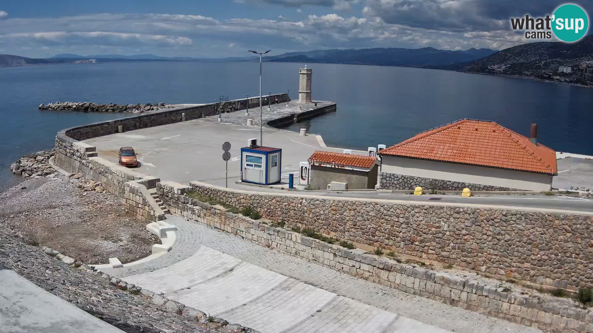 Webcam puerto de Senj – Rompeolas y faro en directo