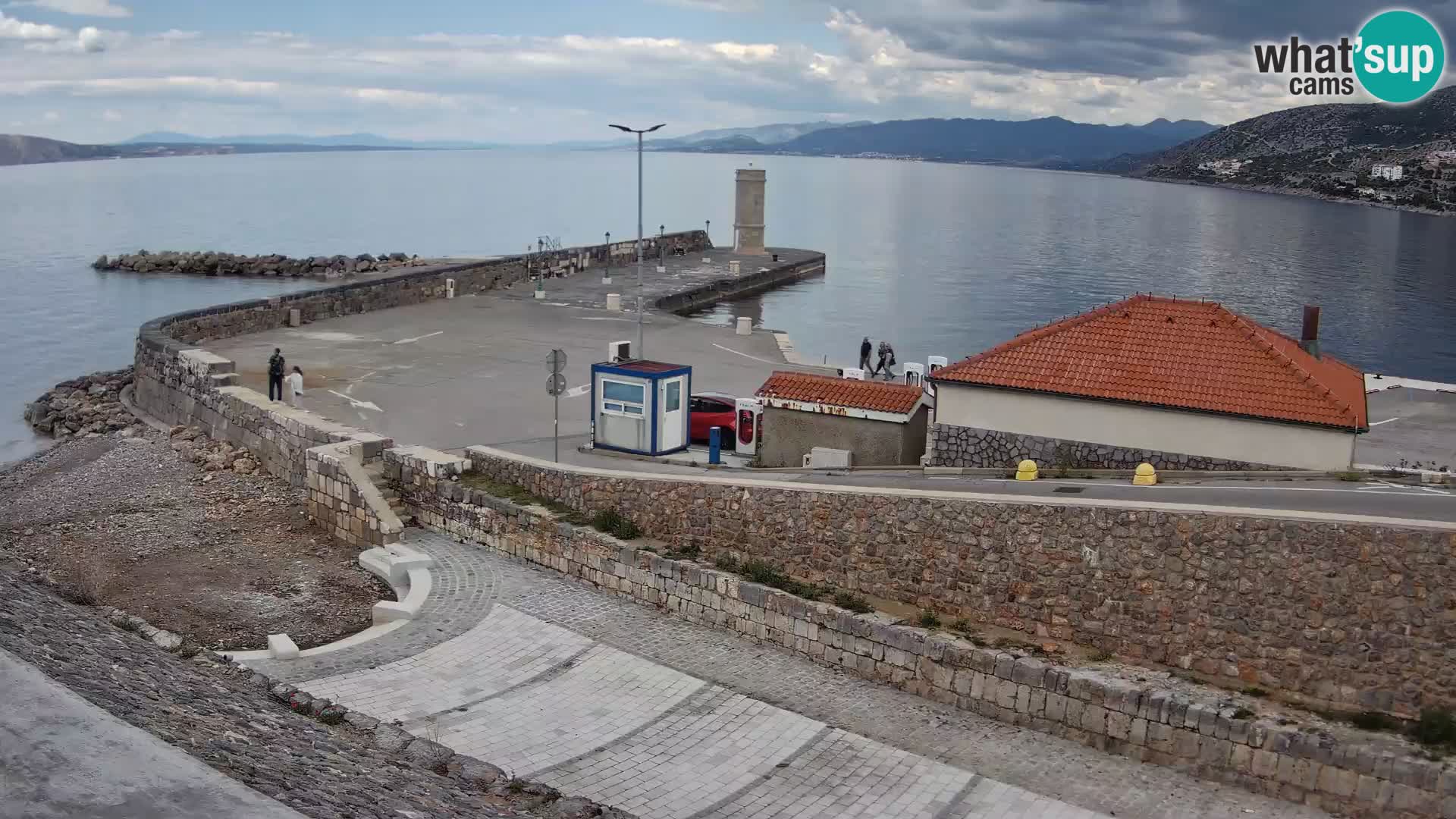 Webcam port de Senj – Vue sur la jetée et le phare