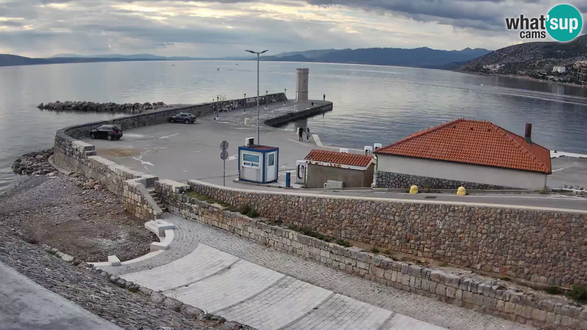 Senj Hafen Webcam – Wellenbrecher & Leuchtturm Liveblick