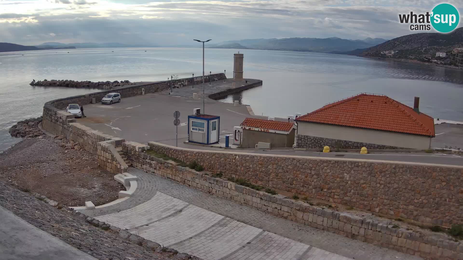 Senj Hafen Webcam – Wellenbrecher & Leuchtturm Liveblick