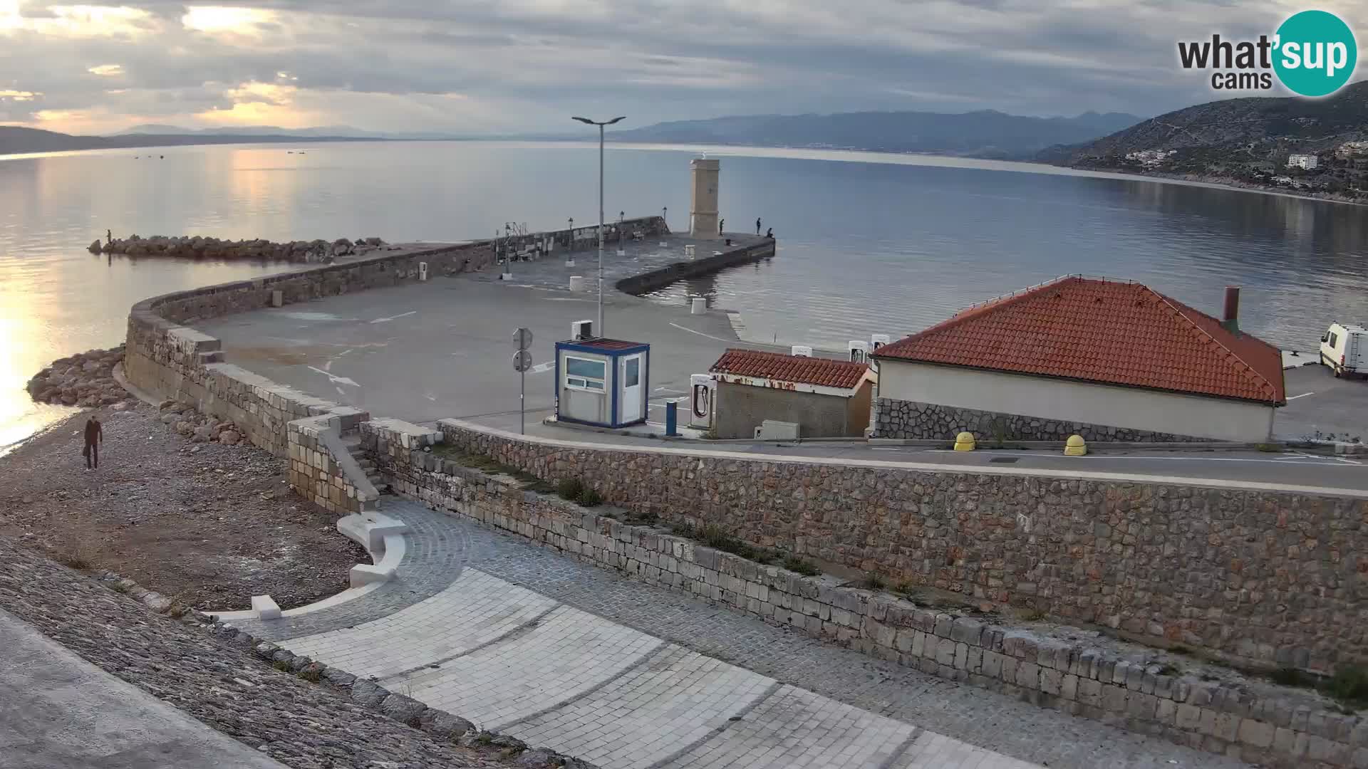 Webcam puerto de Senj – Rompeolas y faro en directo