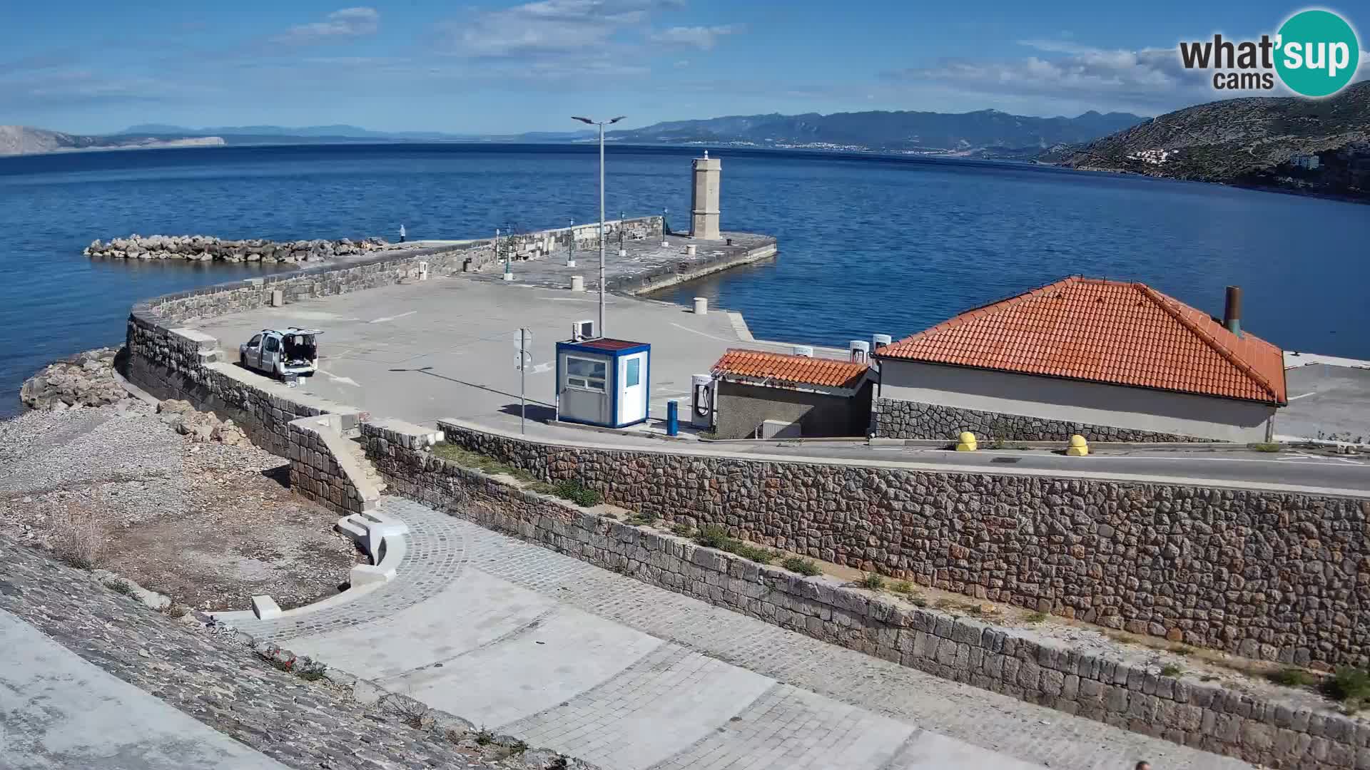Webcam puerto de Senj – Rompeolas y faro en directo