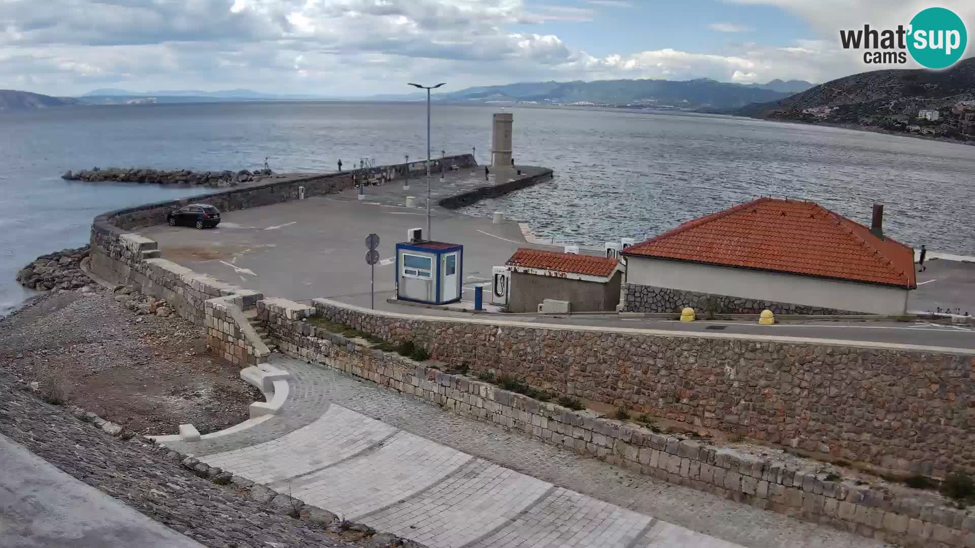 Senj Hafen Webcam – Wellenbrecher & Leuchtturm Liveblick