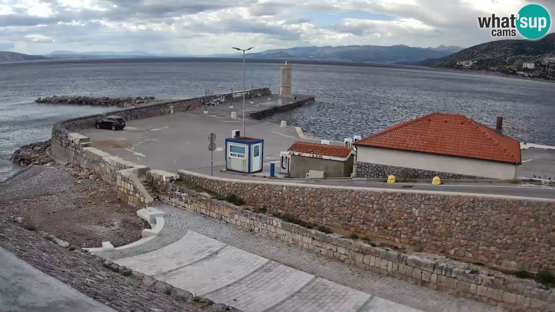 Senj Harbour Webcam – Breakwater & Lighthouse Live View