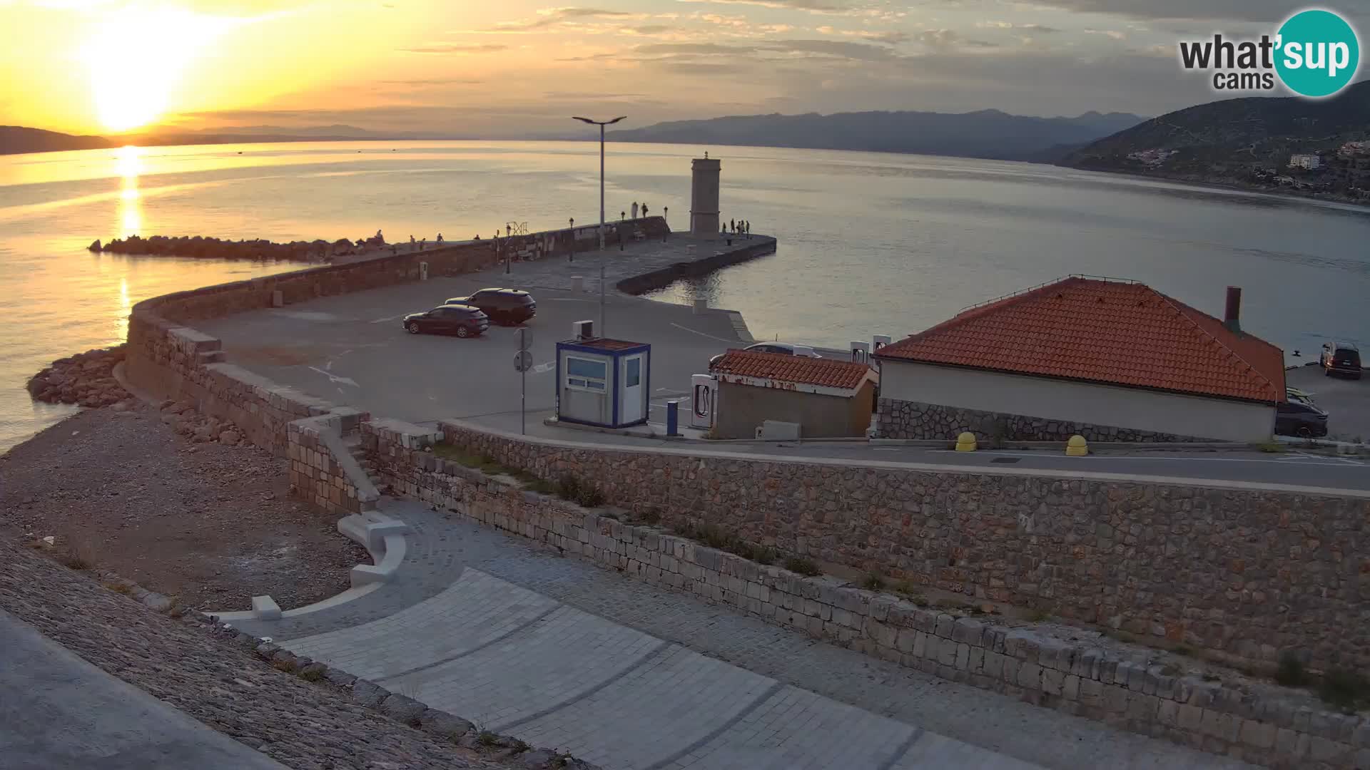 Senj Hafen Webcam – Wellenbrecher & Leuchtturm Liveblick