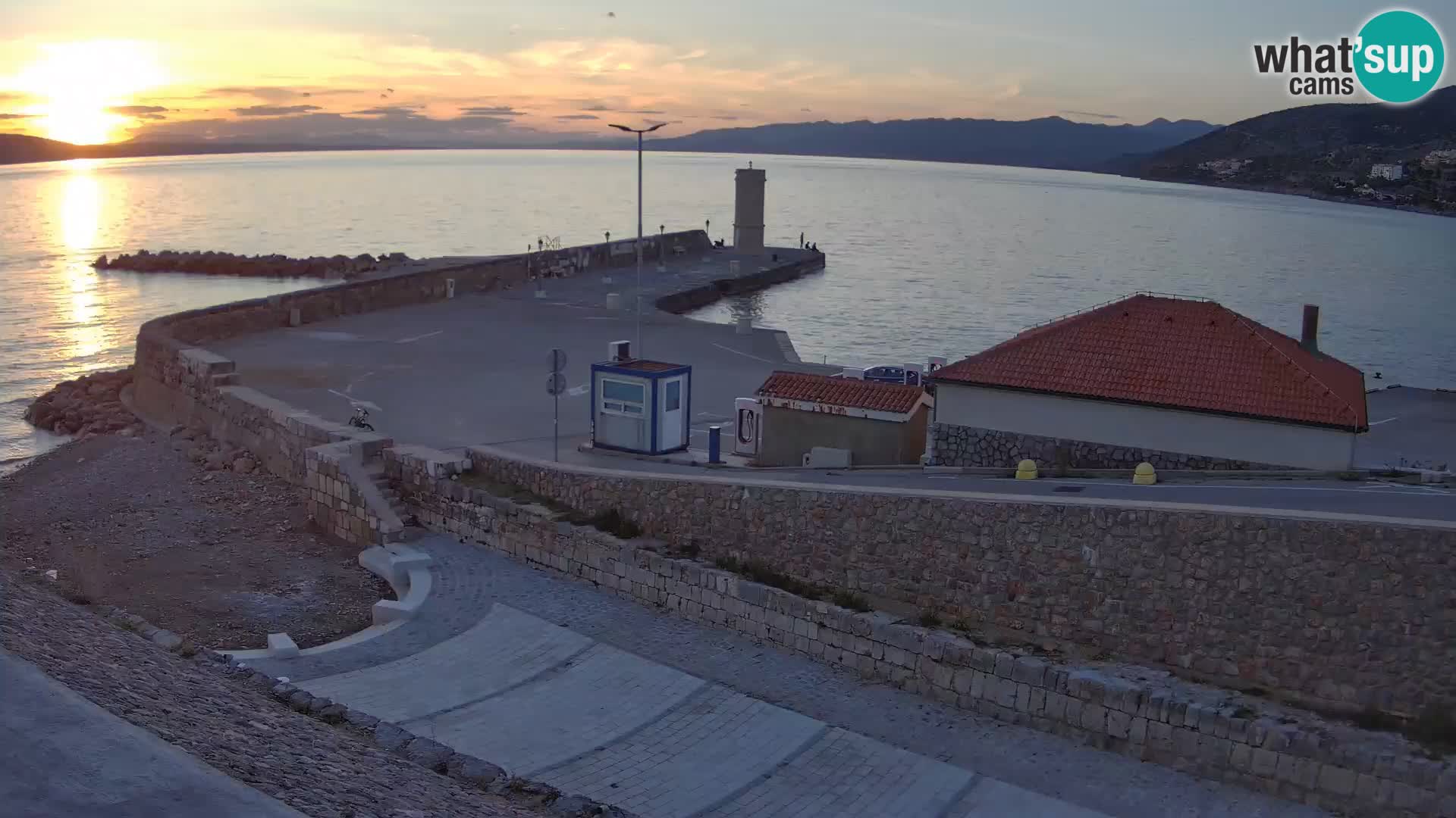 Senj Harbour Webcam – Breakwater & Lighthouse Live View