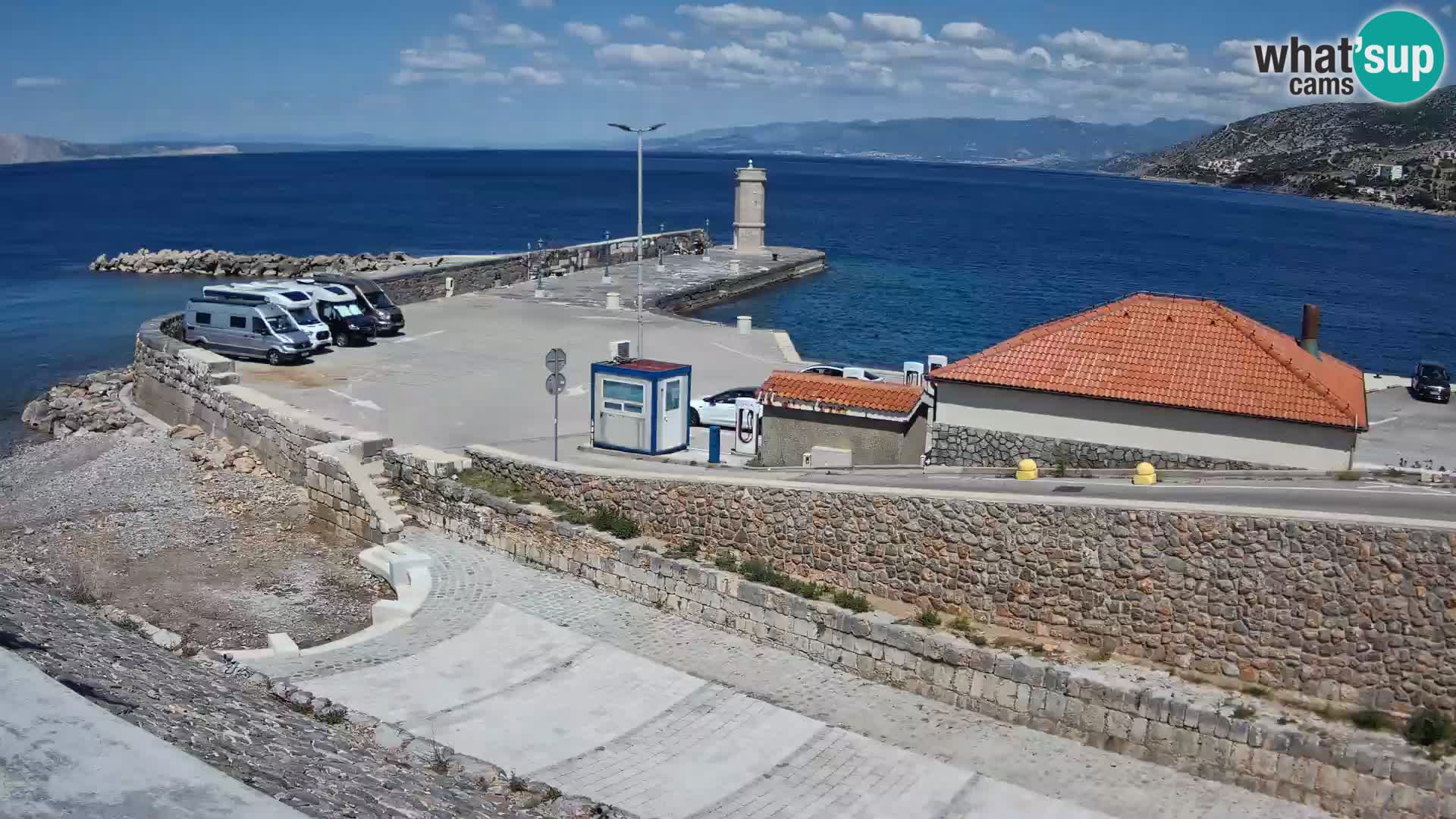 Webcam Porto di Segna – Frangiflutti e Faro in diretta