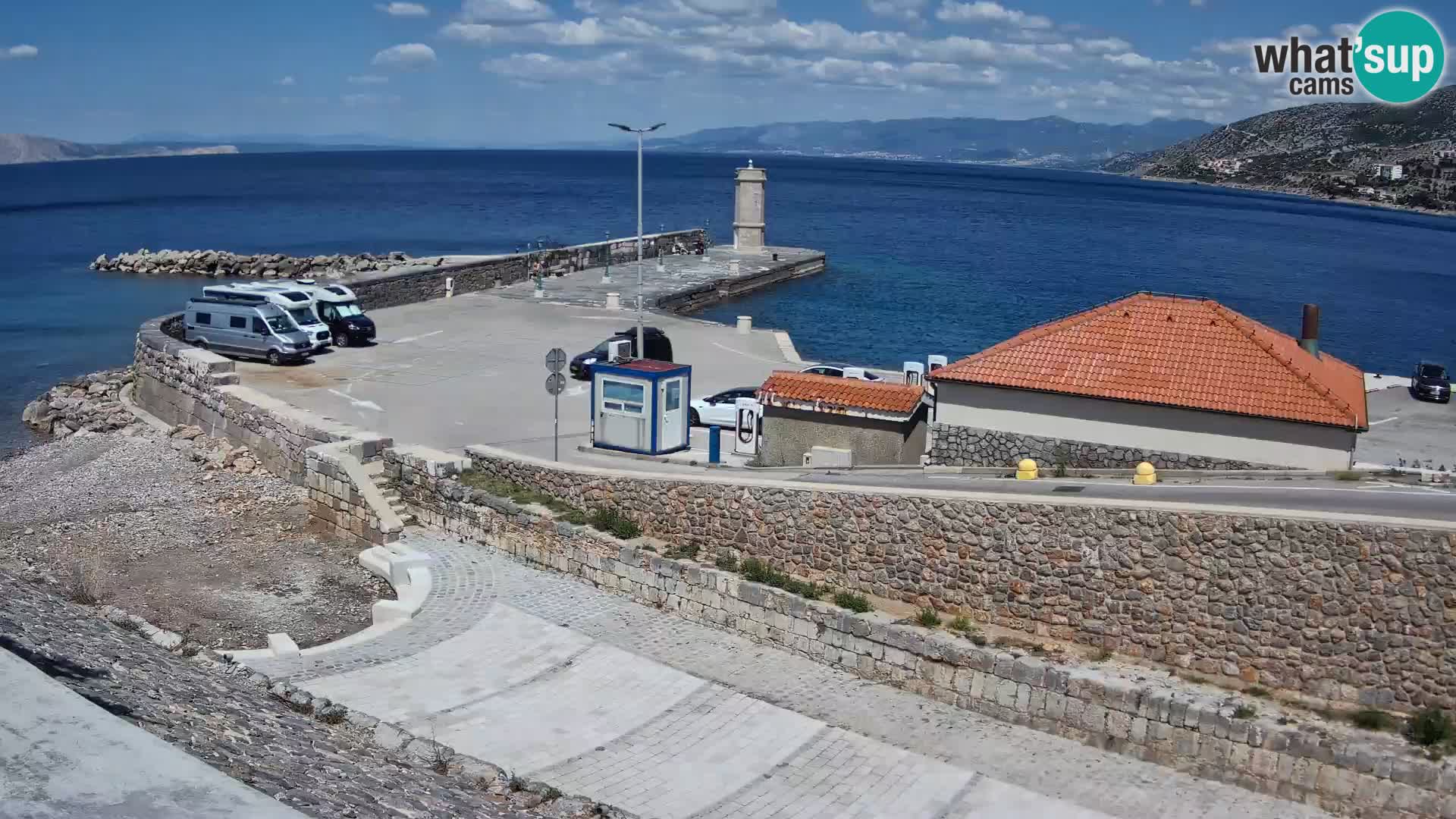 Webcam Porto di Segna – Frangiflutti e Faro in diretta