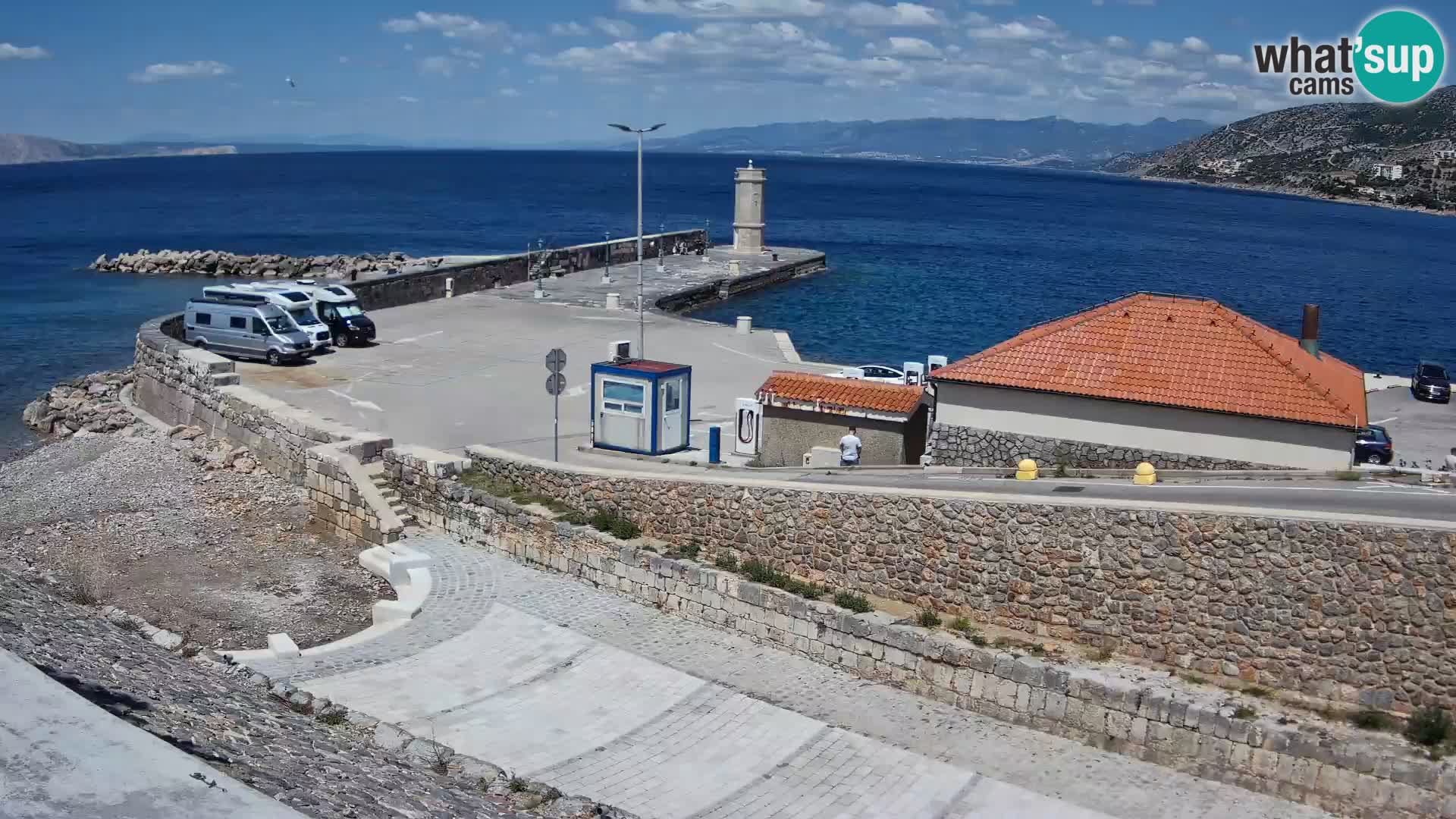 Webcam Porto di Segna – Frangiflutti e Faro in diretta