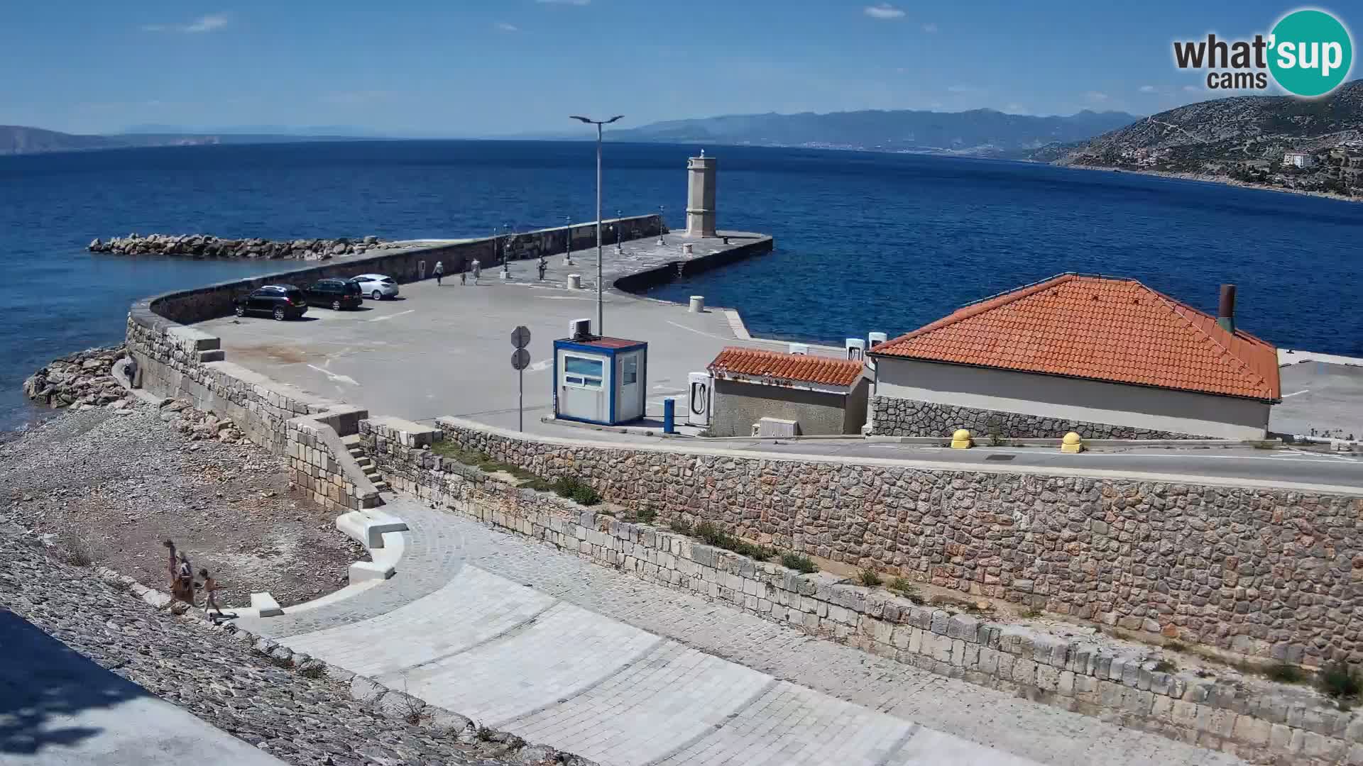 Senj Hafen Webcam – Wellenbrecher & Leuchtturm Liveblick