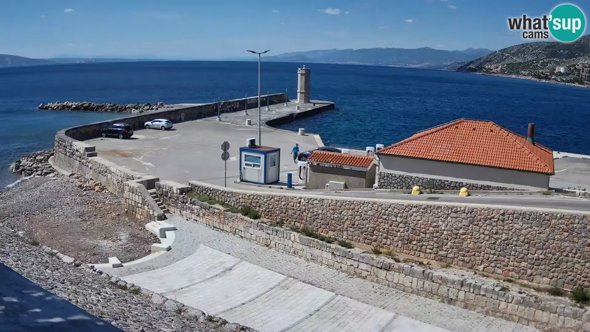 Senj Hafen Webcam – Wellenbrecher & Leuchtturm Liveblick